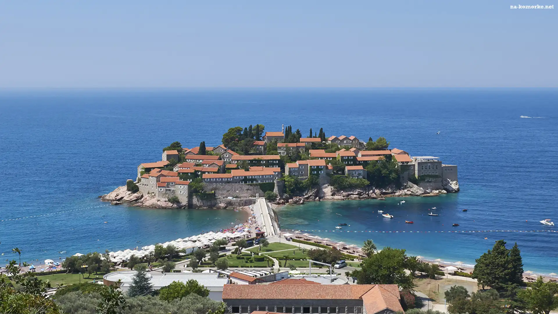 Morzem, Sveti Stefan Montenegro, Panorama, Miasta, Nad