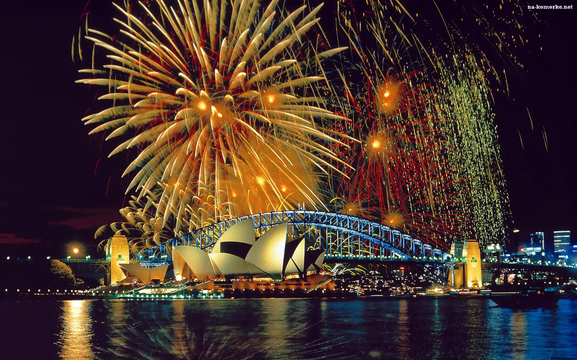 Sydney, Opera, Sylwester, Hrbour Bridge