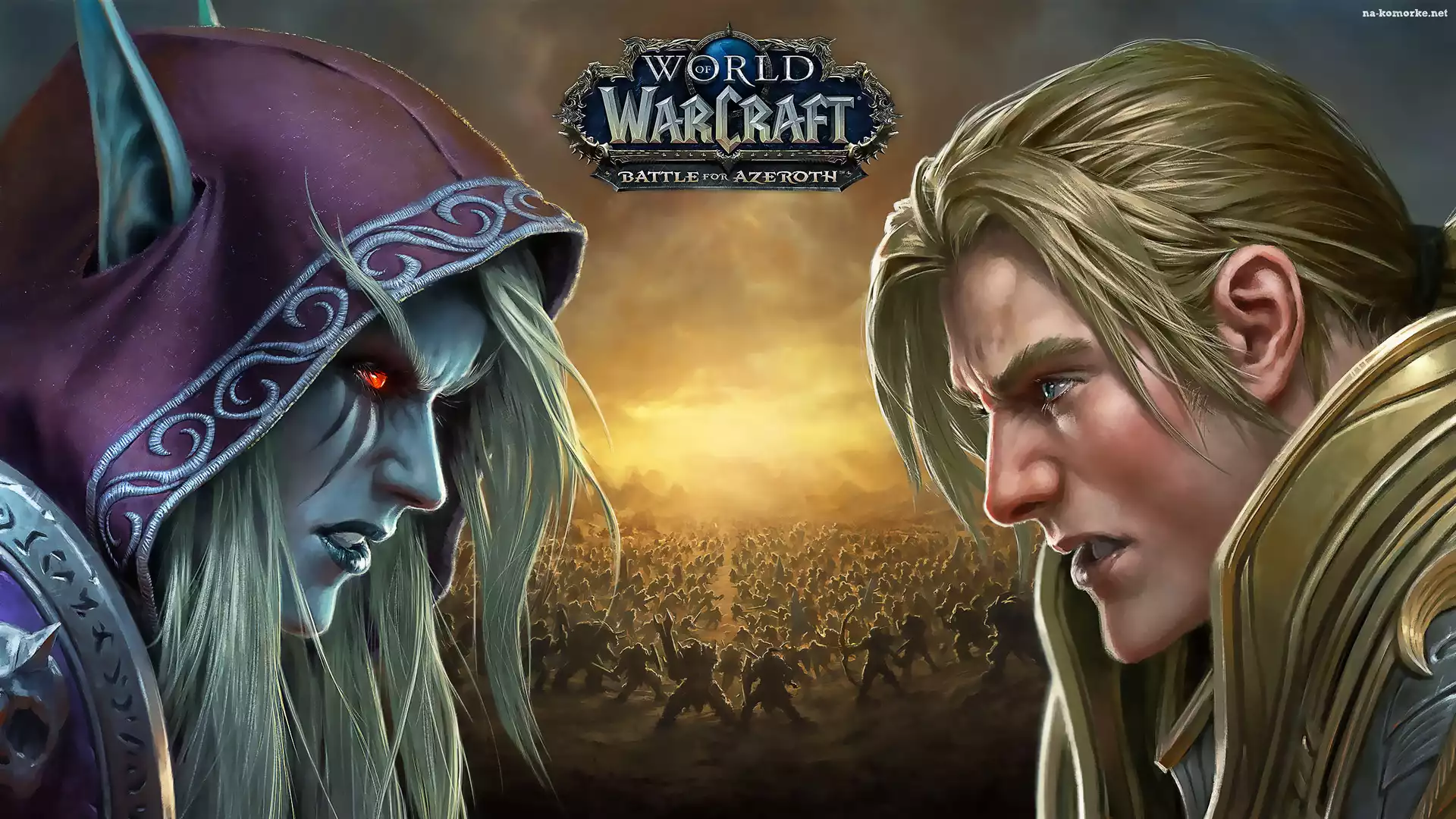 Postacie, Bitwa, Anduin Wrynn, Gra, Twarze, Plakat, Sylvanas Windrunner, World of Warcraft Battle for Azeroth