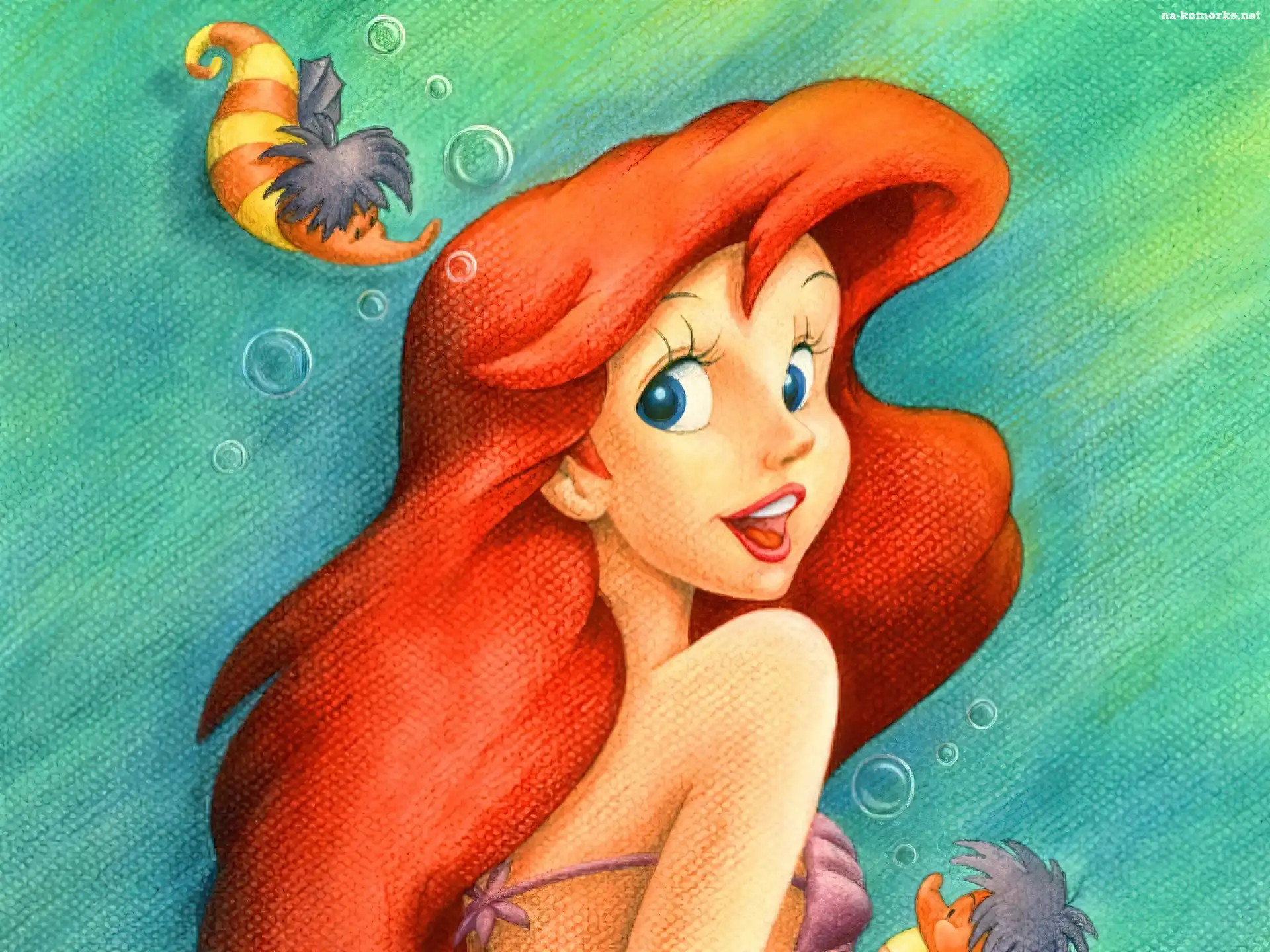 Woda, Mała Syrenka, The Little Mermaid, Ariel, Syrenka