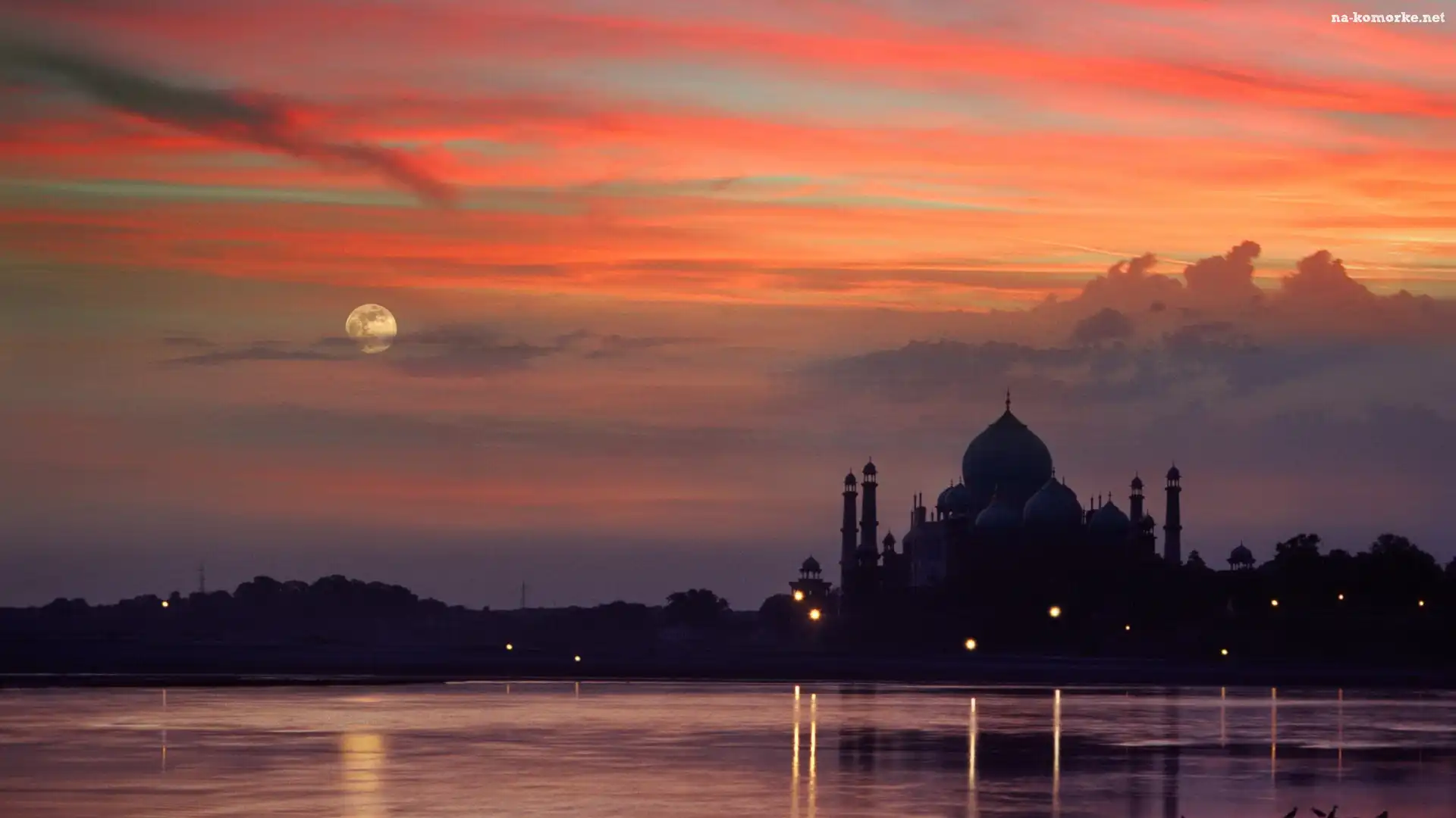 Tadż Mahal, Słońca, Agra, Zachód
