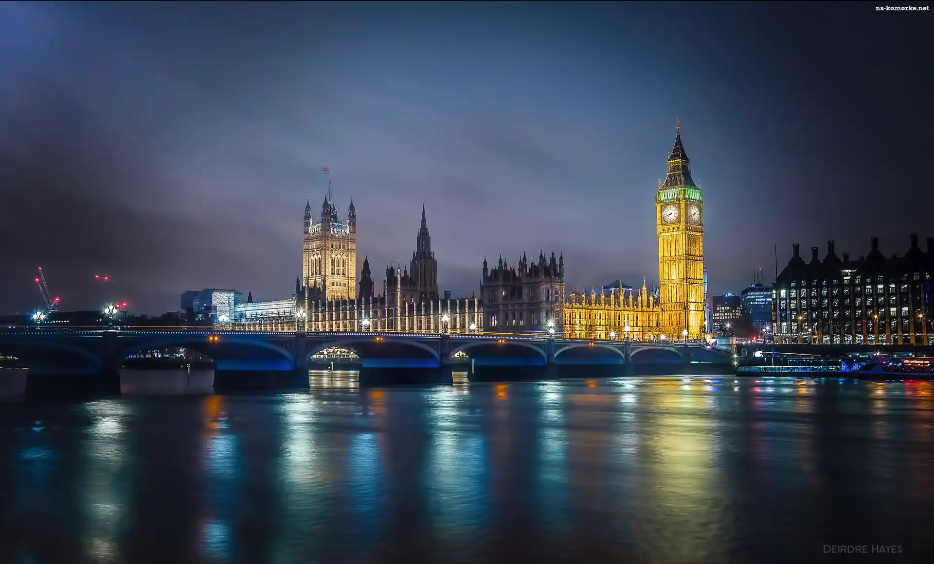 Rzeka Tamiza, Anglia, Londyn, Westminster, Big Ben