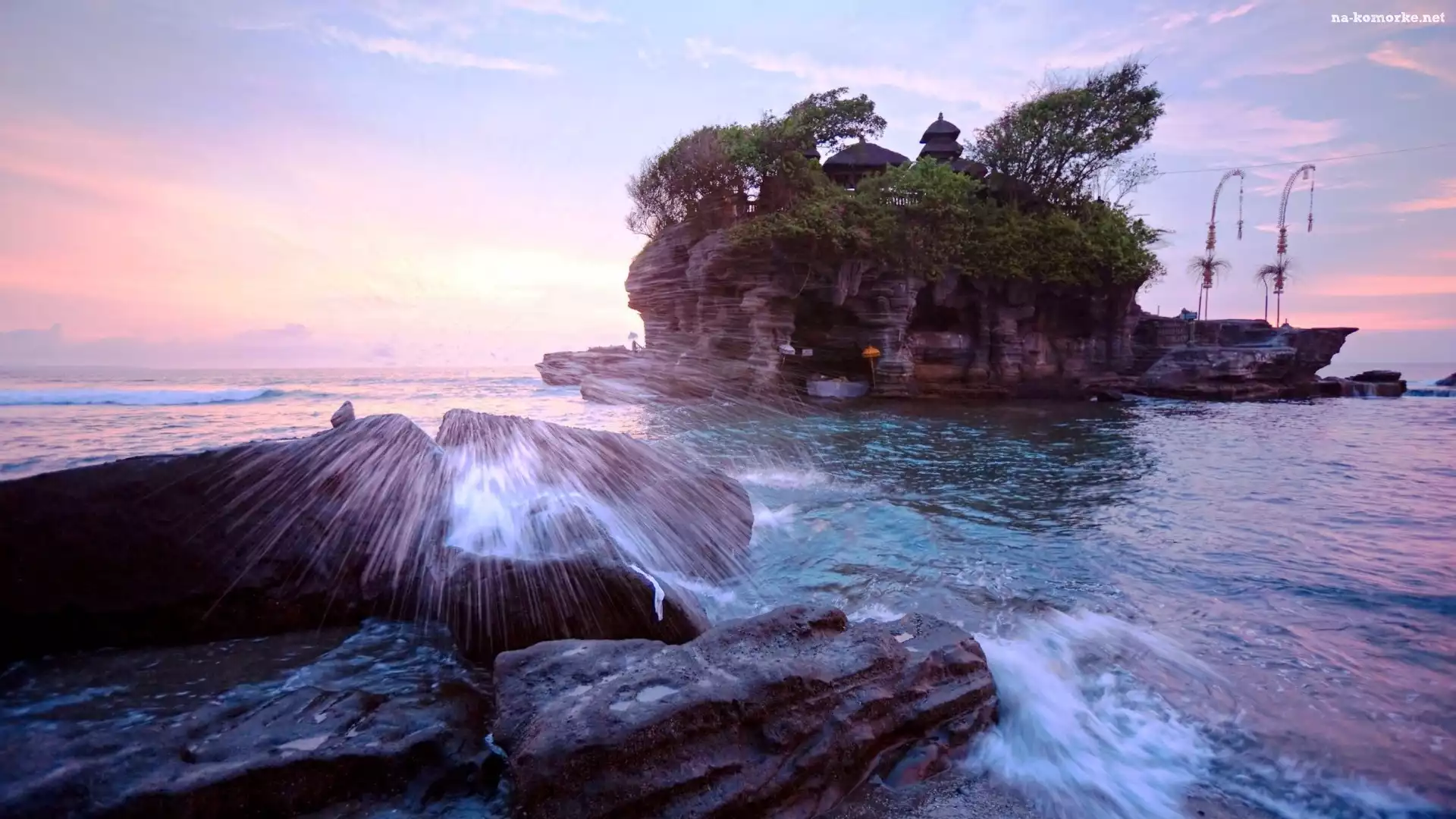 Skały, Tanah Lot, Świątynia, Indonezja, Morze, Bali