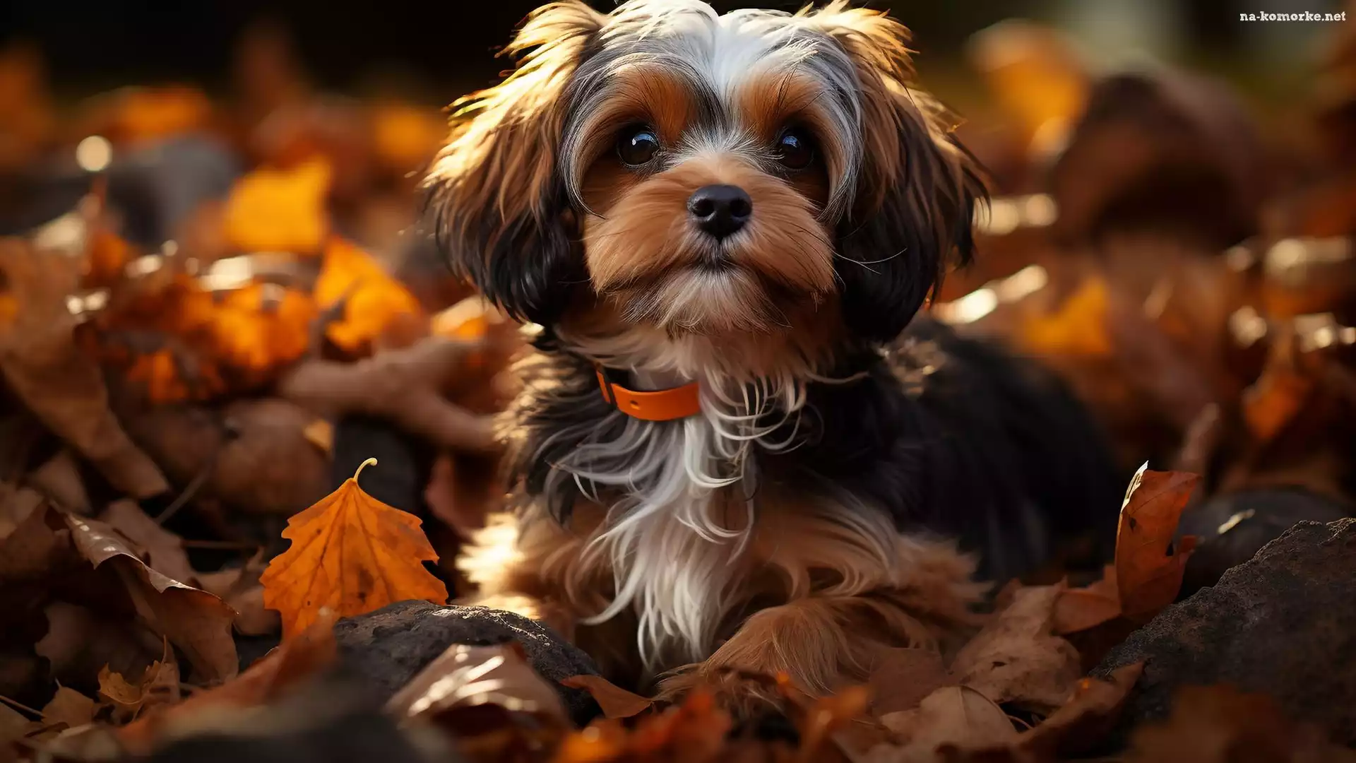Pies, Liście, Yorkshire terrier