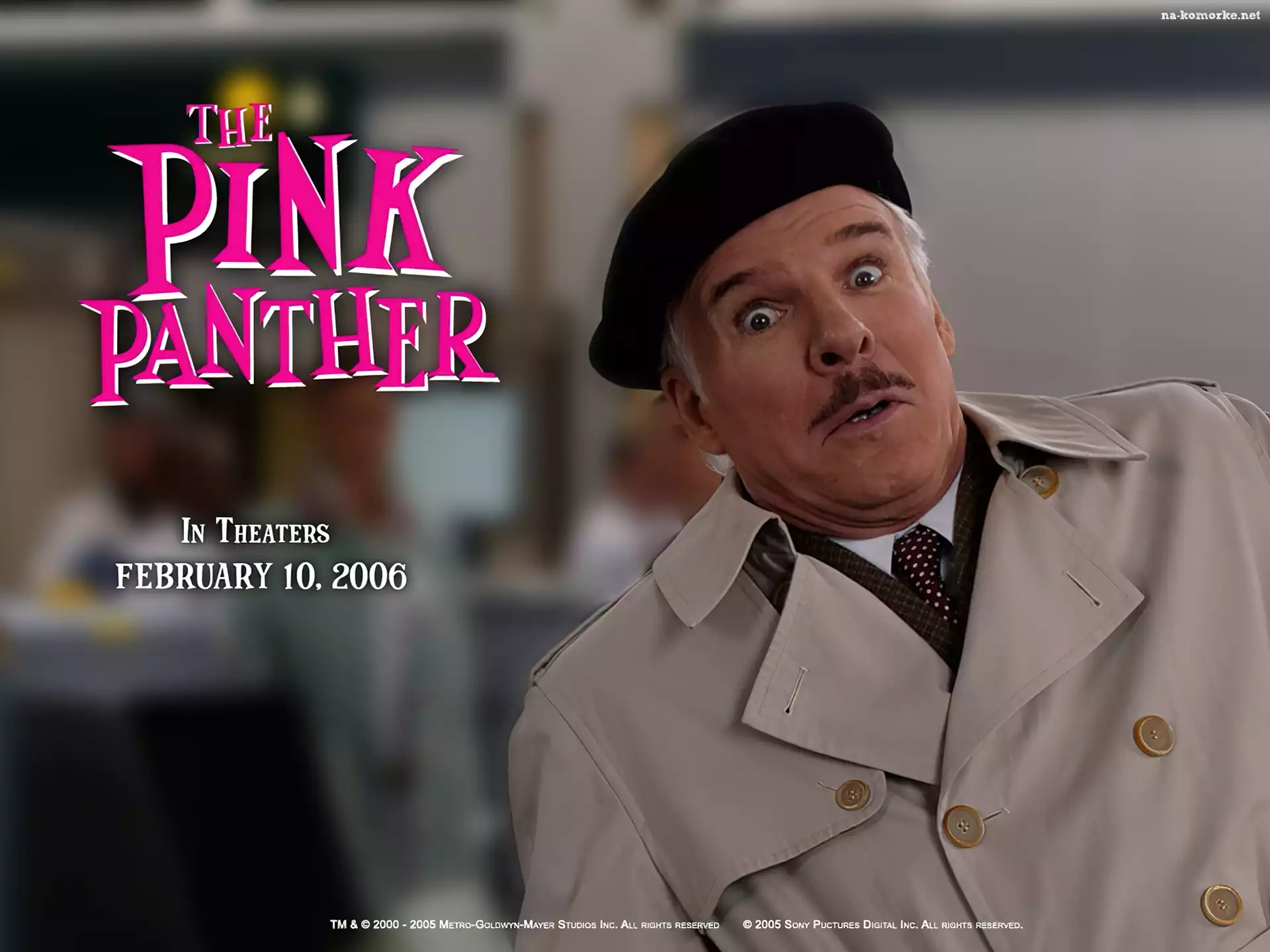 aktor, The Pink Panther, Steve Martin, płaszcz, beret