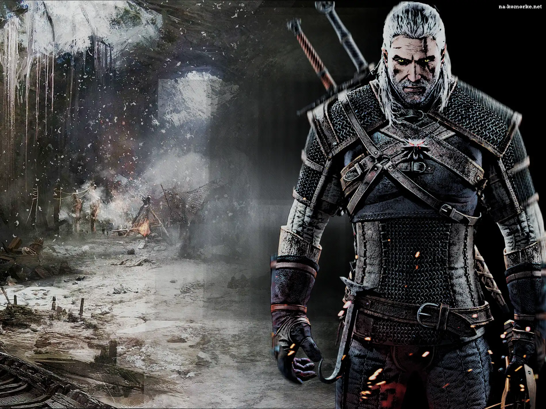 Geralt, The Witcher, Wiedźmin, Fantastyka, Witcher, Gra