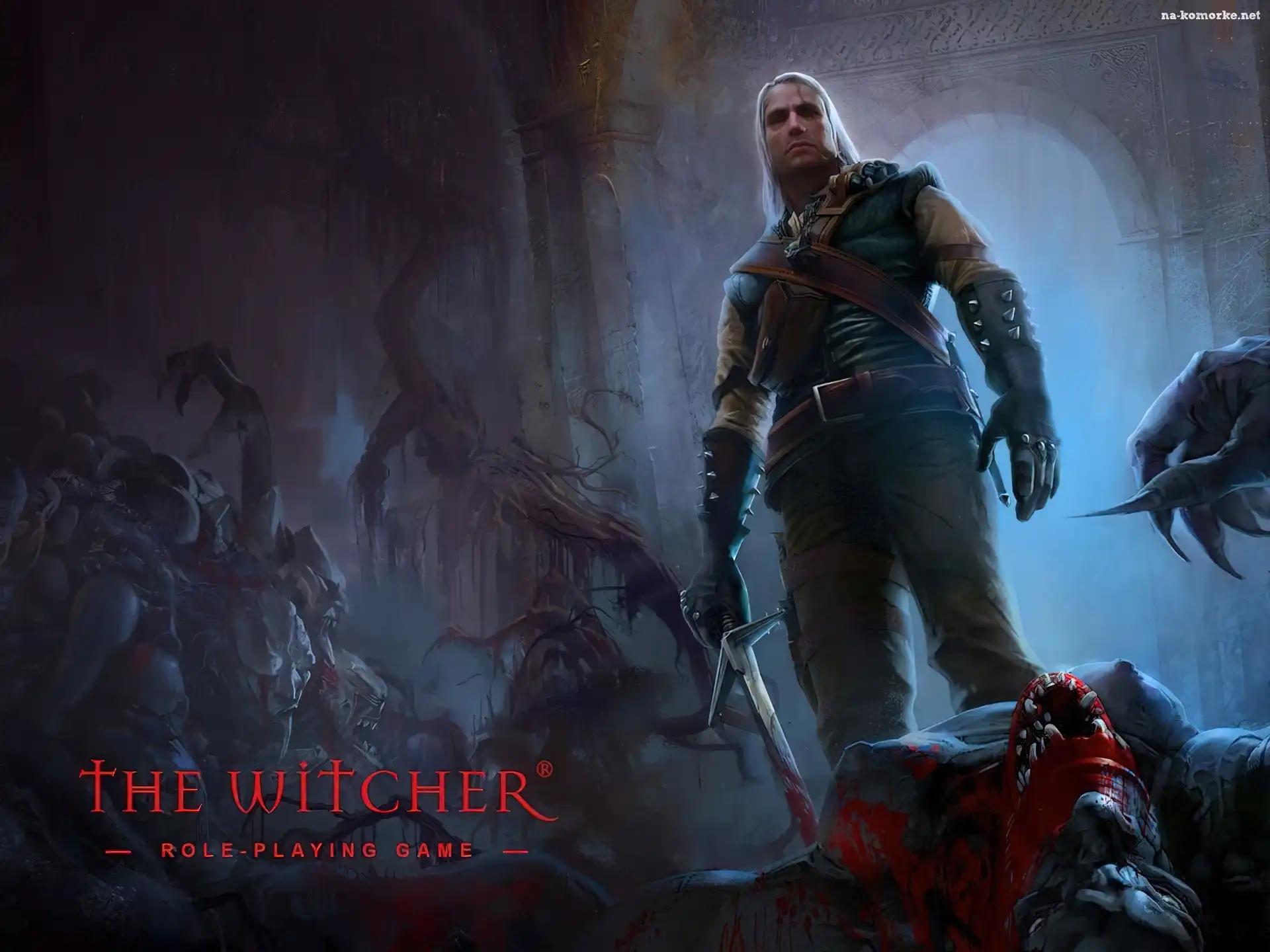 The Witcher, fantasy, mężczyzna, miecz