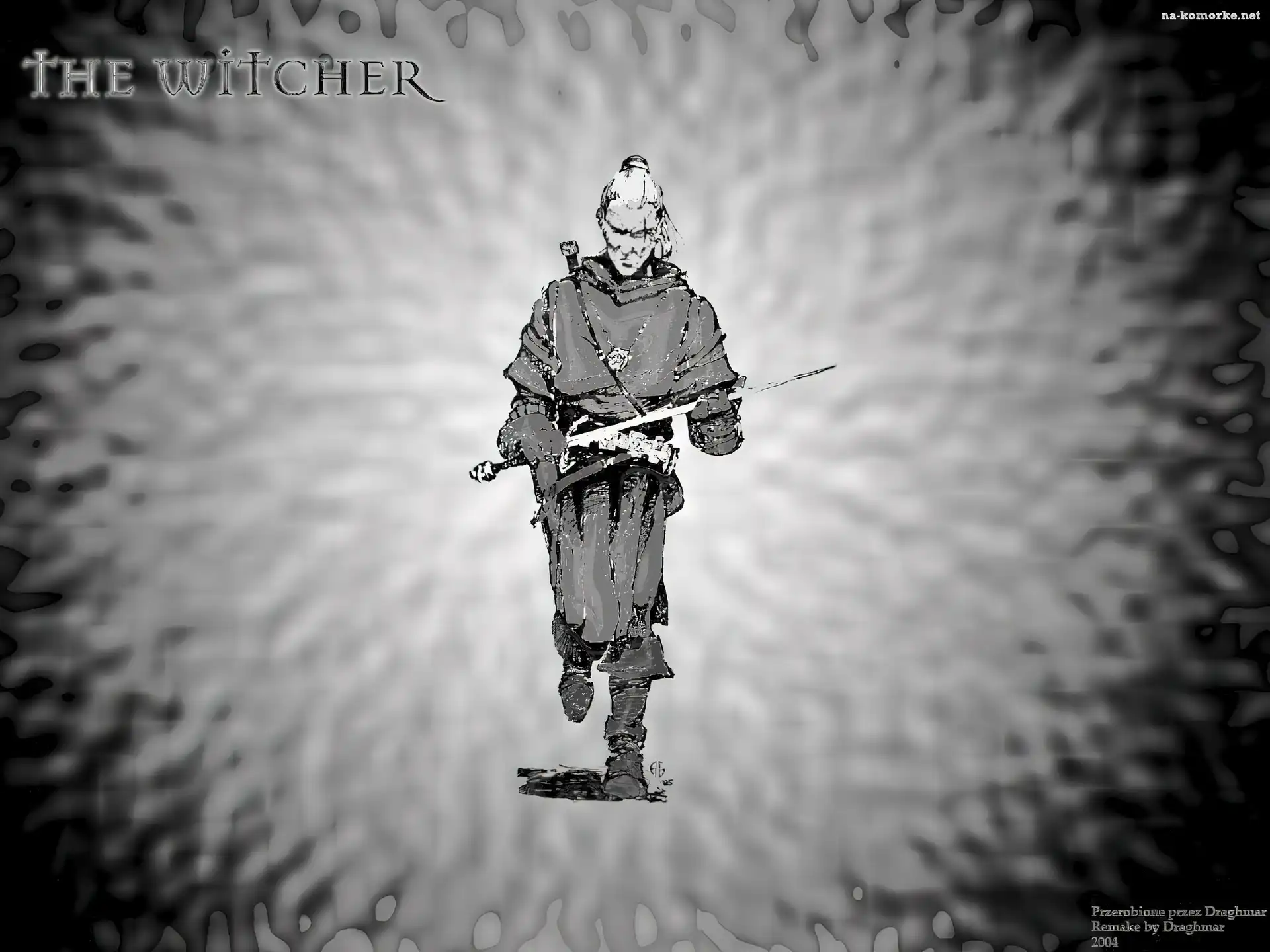The Witcher, mężczyzna, wojownik, grafika