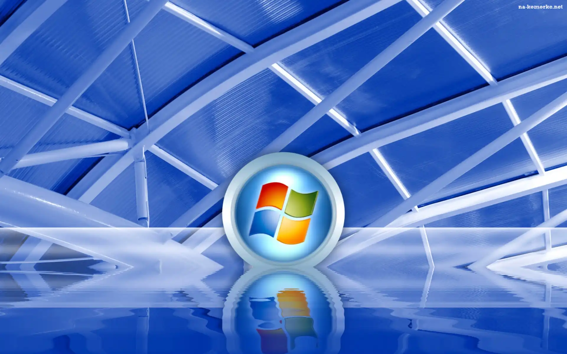 Tło, Logo, Windows, Odbicie, Szyby