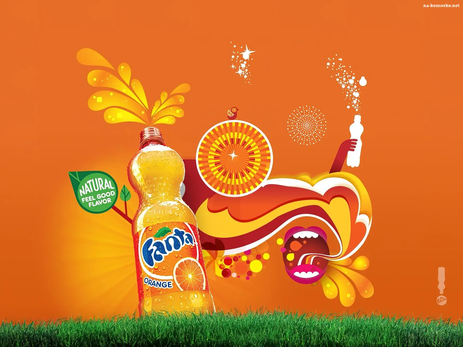 Trawa, Fanta, Orange, Natura, Zielona