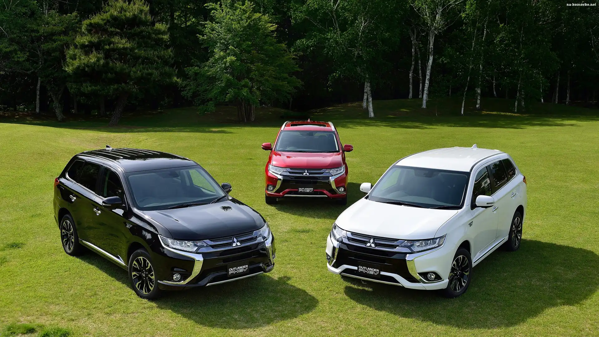 Las, Trzy, Mitsubishi Outlander PHEV, 2016, Łąka