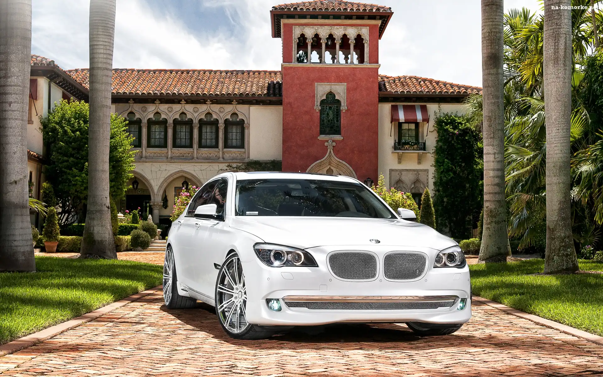 Tuning, Pałac, Białe, Bmw 7