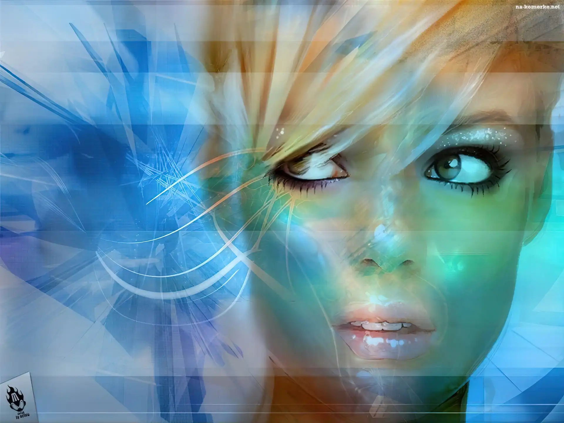 Twarz, 3D, Kobiety, Grafika
