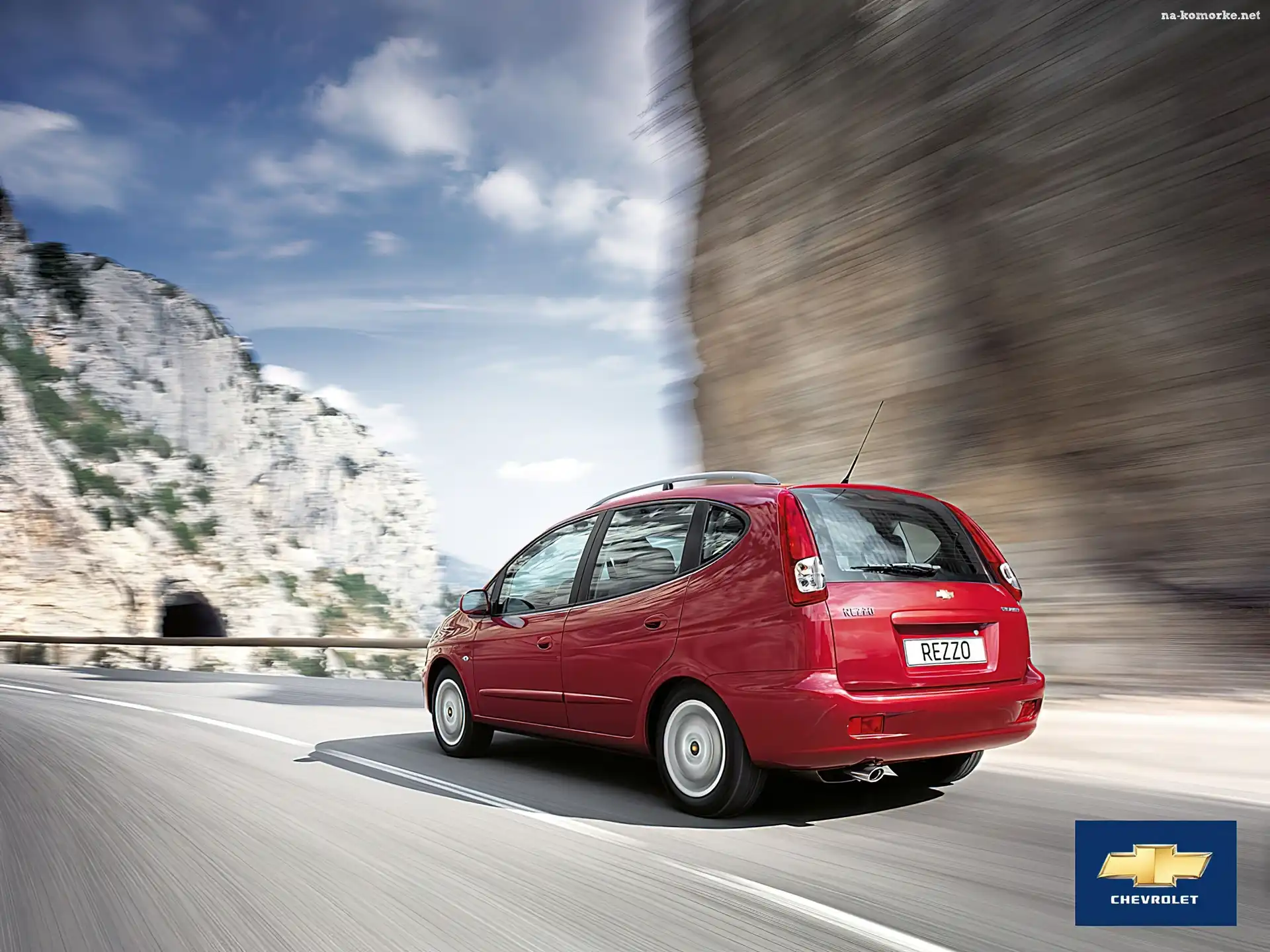 Tył, Dachowe, Chevrolet Rezzo, Relingi