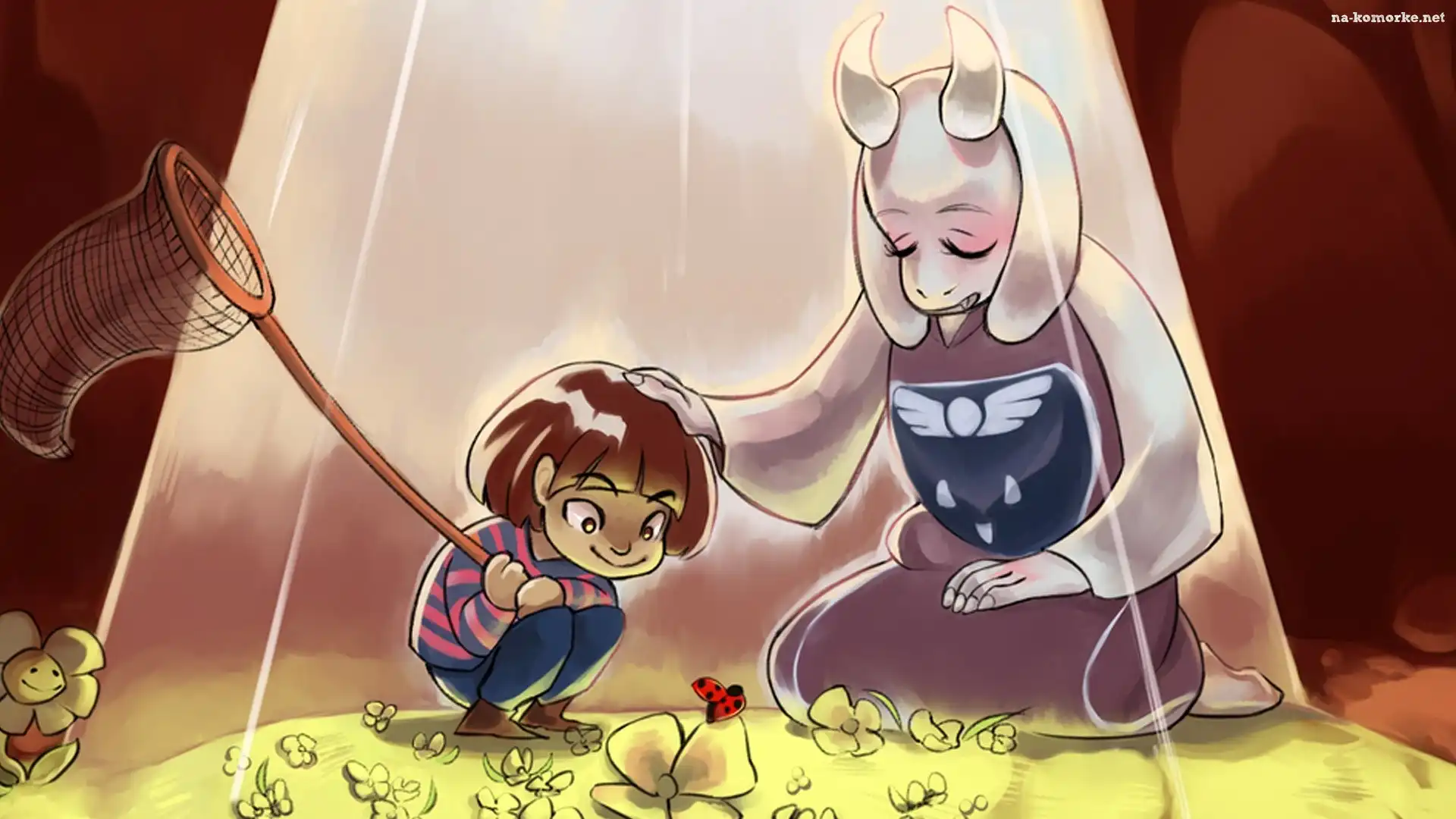 Undertale, Motyl, Toriel, Frisk