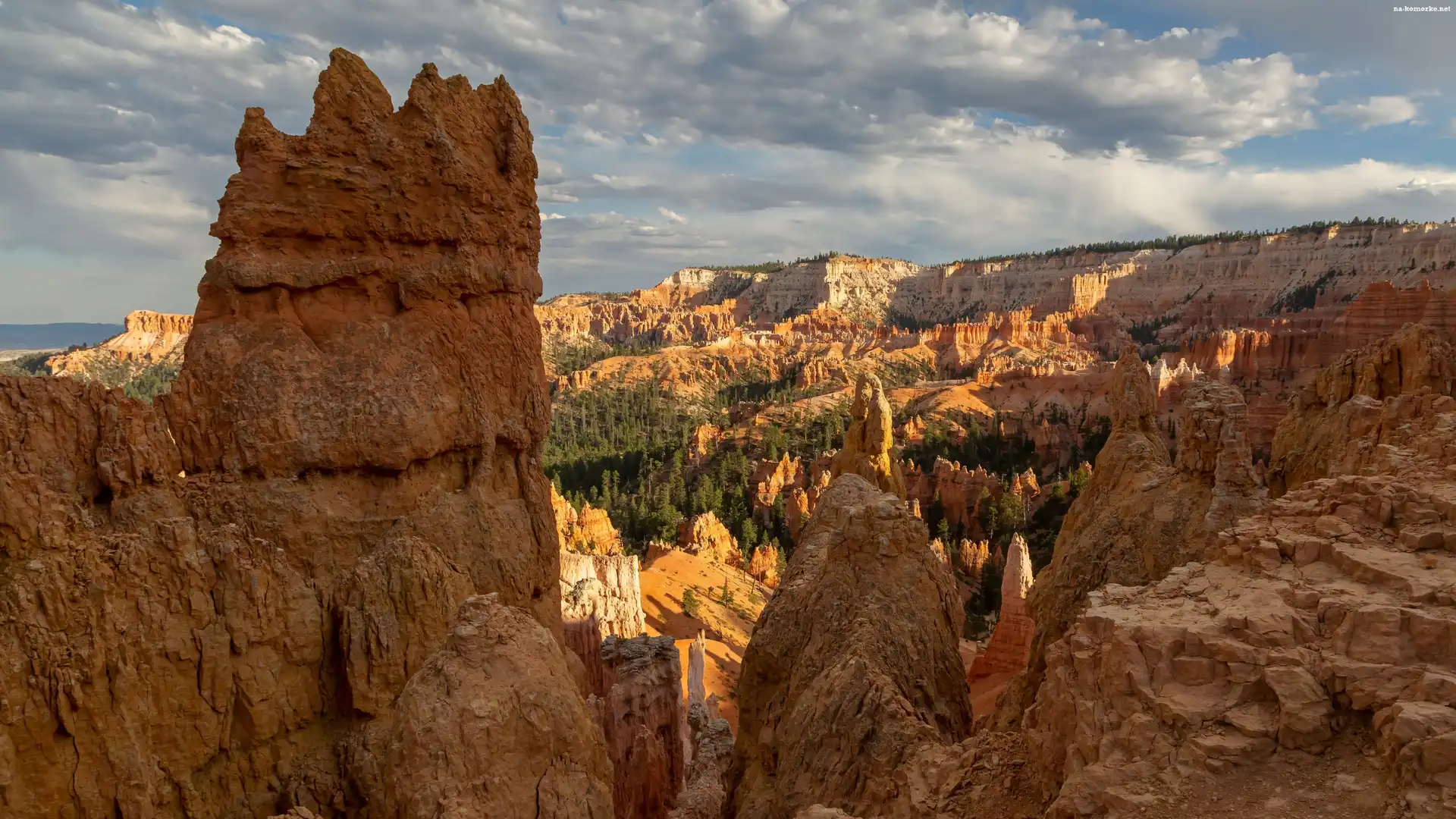 Stany Zjednoczone, Park Narodowy Bryce Canyon, Skały, Kanion, Stan Utah