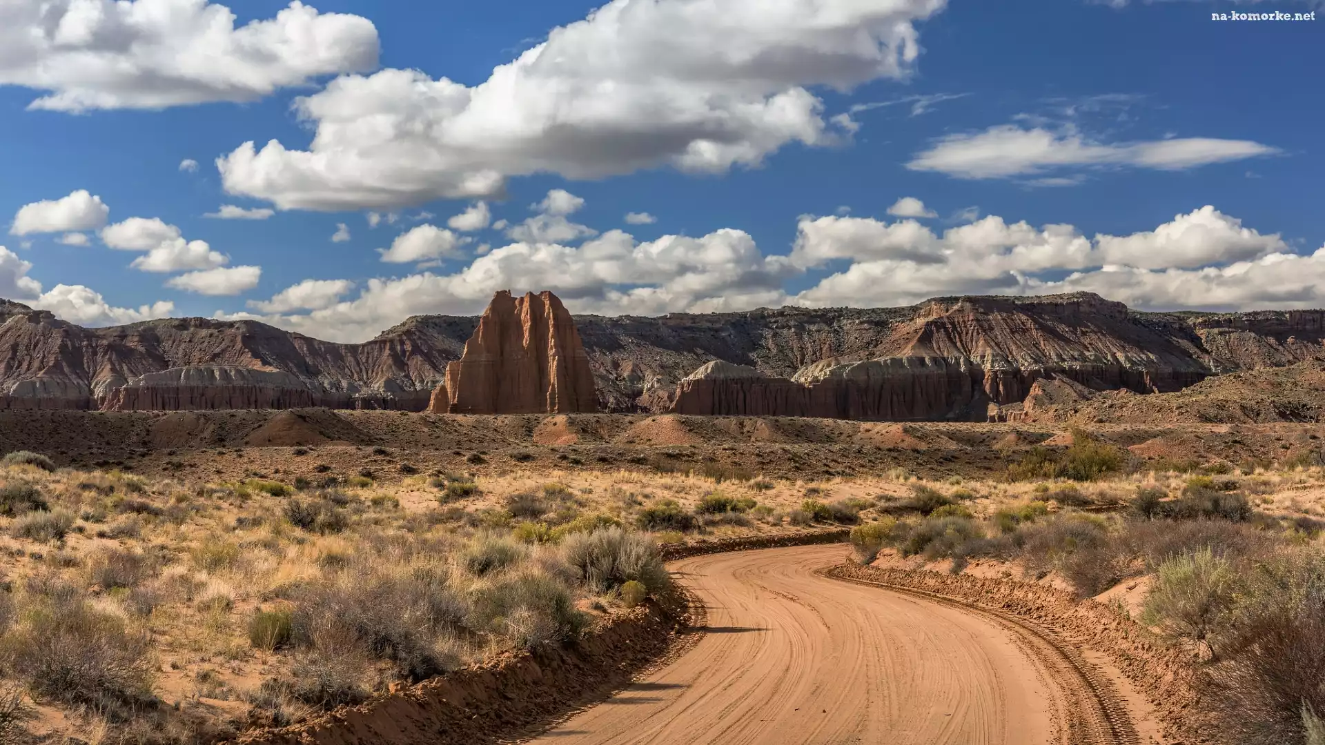 Stany Zjednoczone, Park Narodowy Capitol Reef, Skały, Droga, Stan Utah