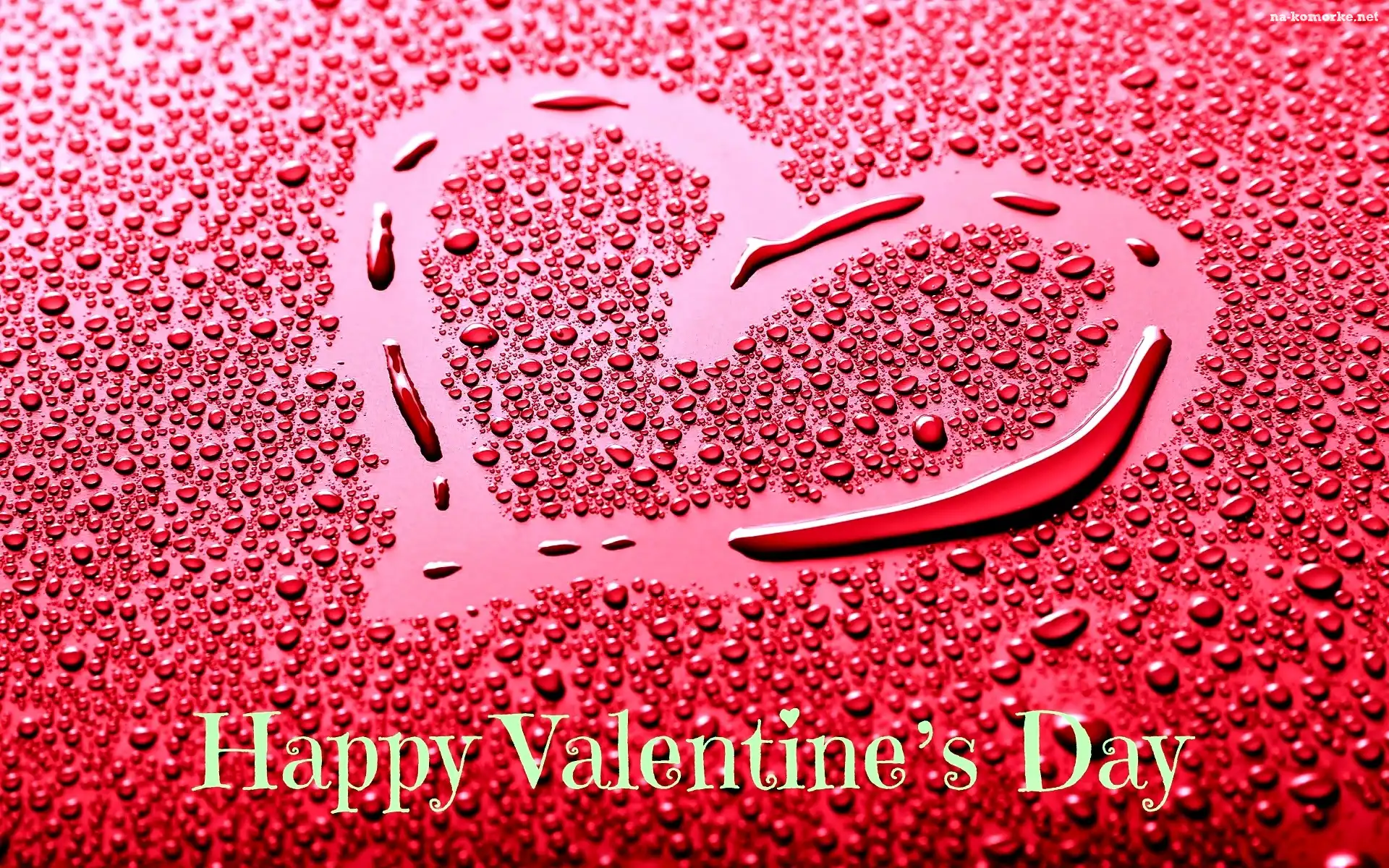 Happy Valentines Day, Walentynki, Serce, Krople, Wody