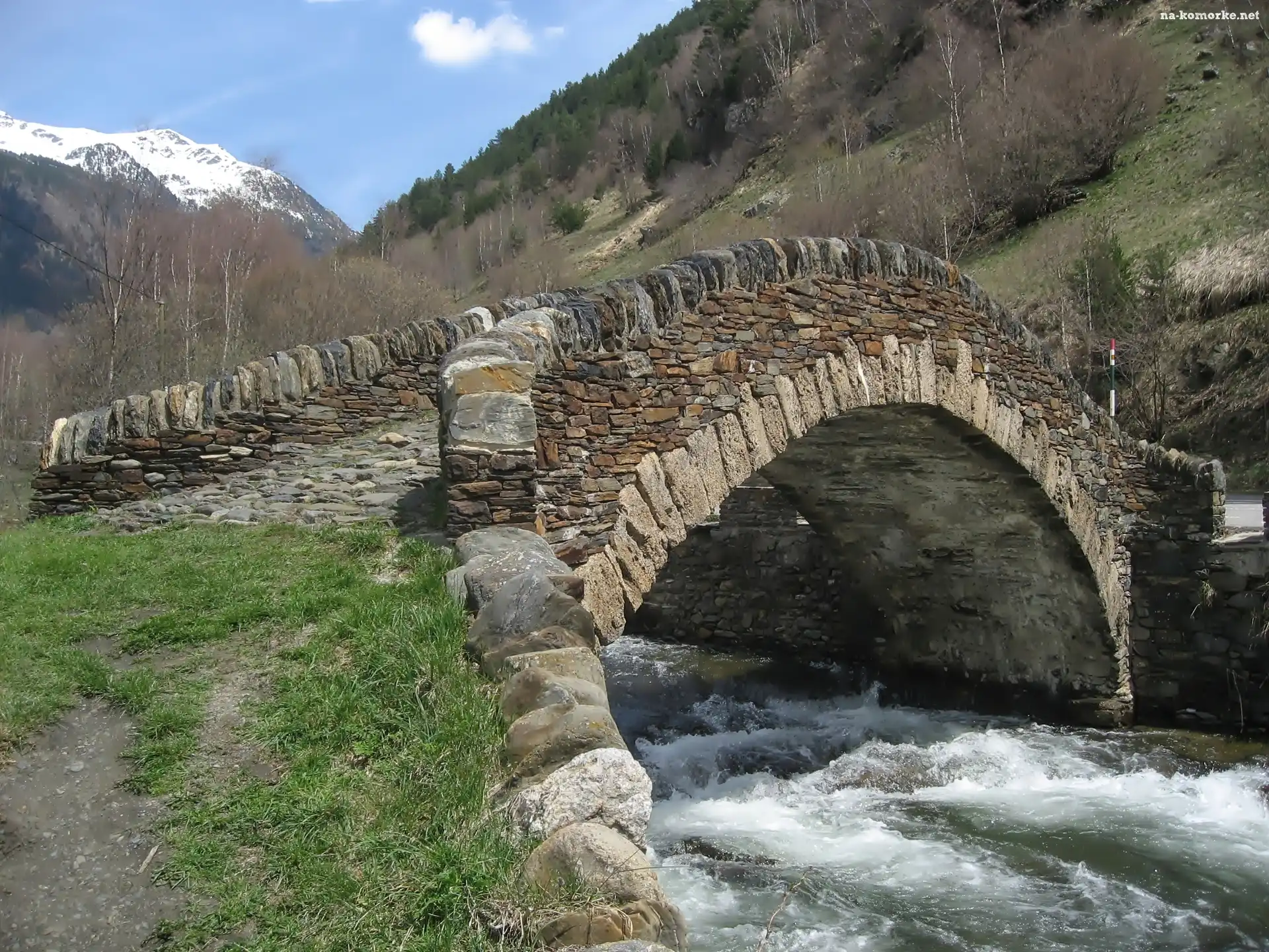 Valira, Pireneje, Andora, Mostek, Rzeka, Kamienny