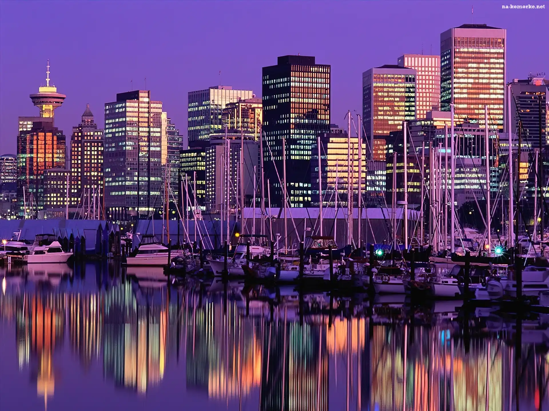 Vancouver, Odbicie, Woda, Architektura