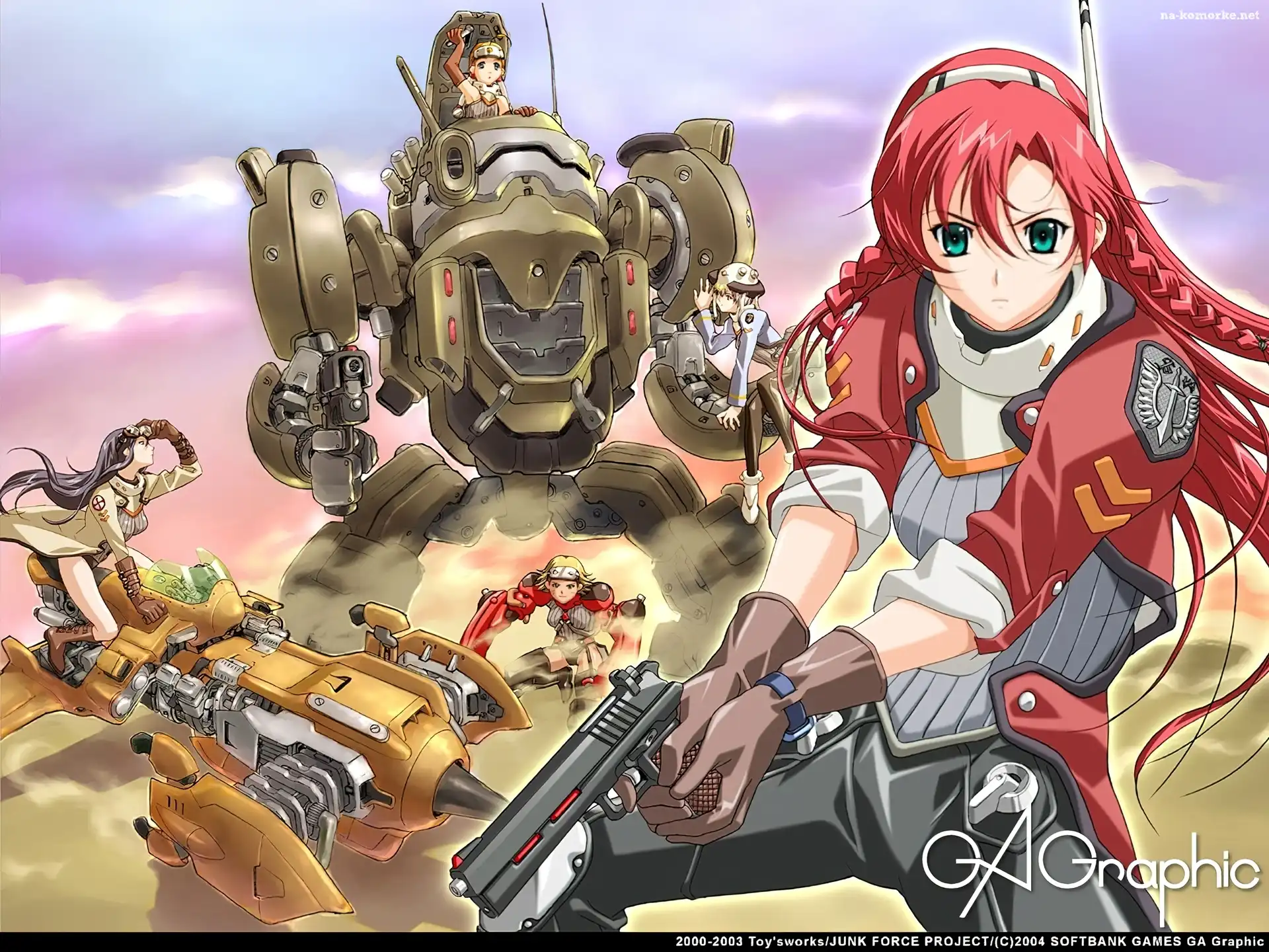 walka, Ga Graphic, kobieta, pistolet, roboty
