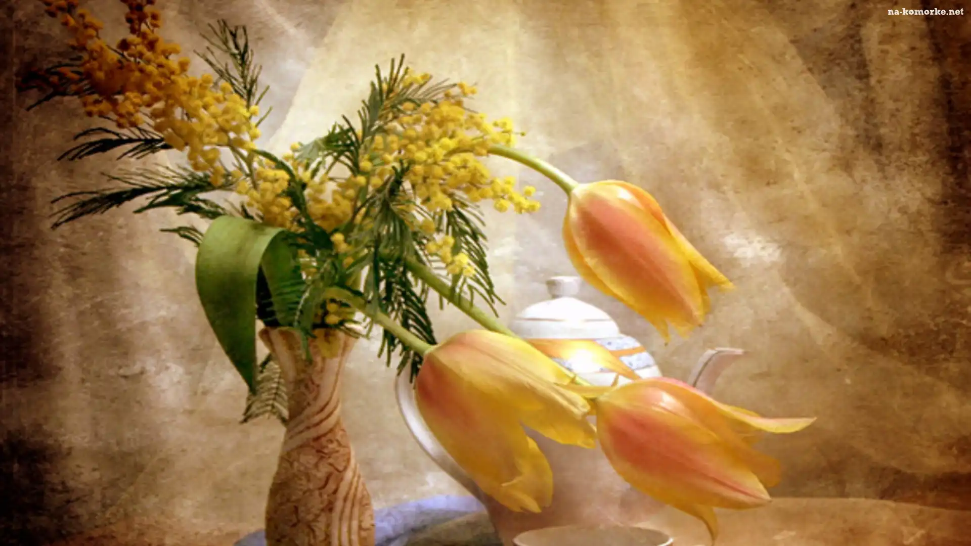 Tulipany, Wazon, Dzbanek
