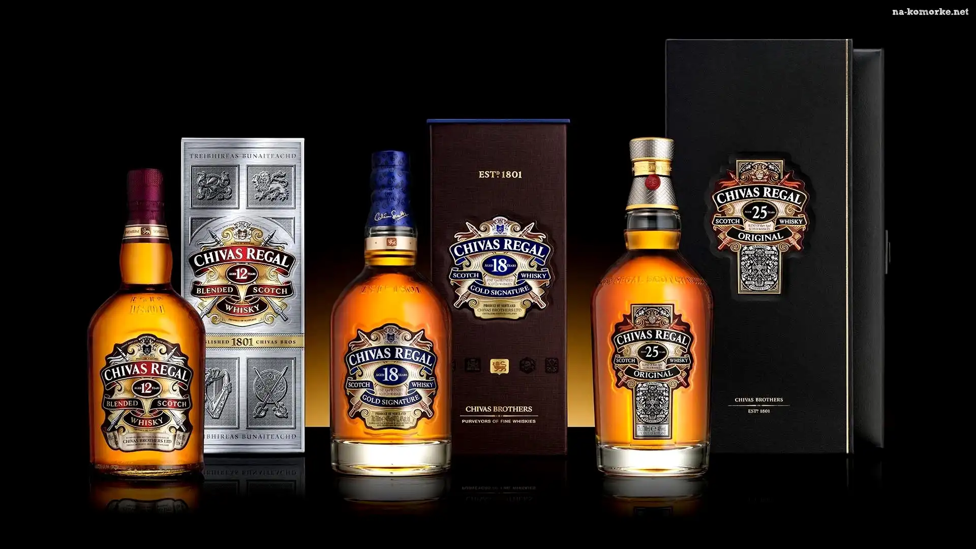Whisky, Butelki, Chivas Regal, Trzy