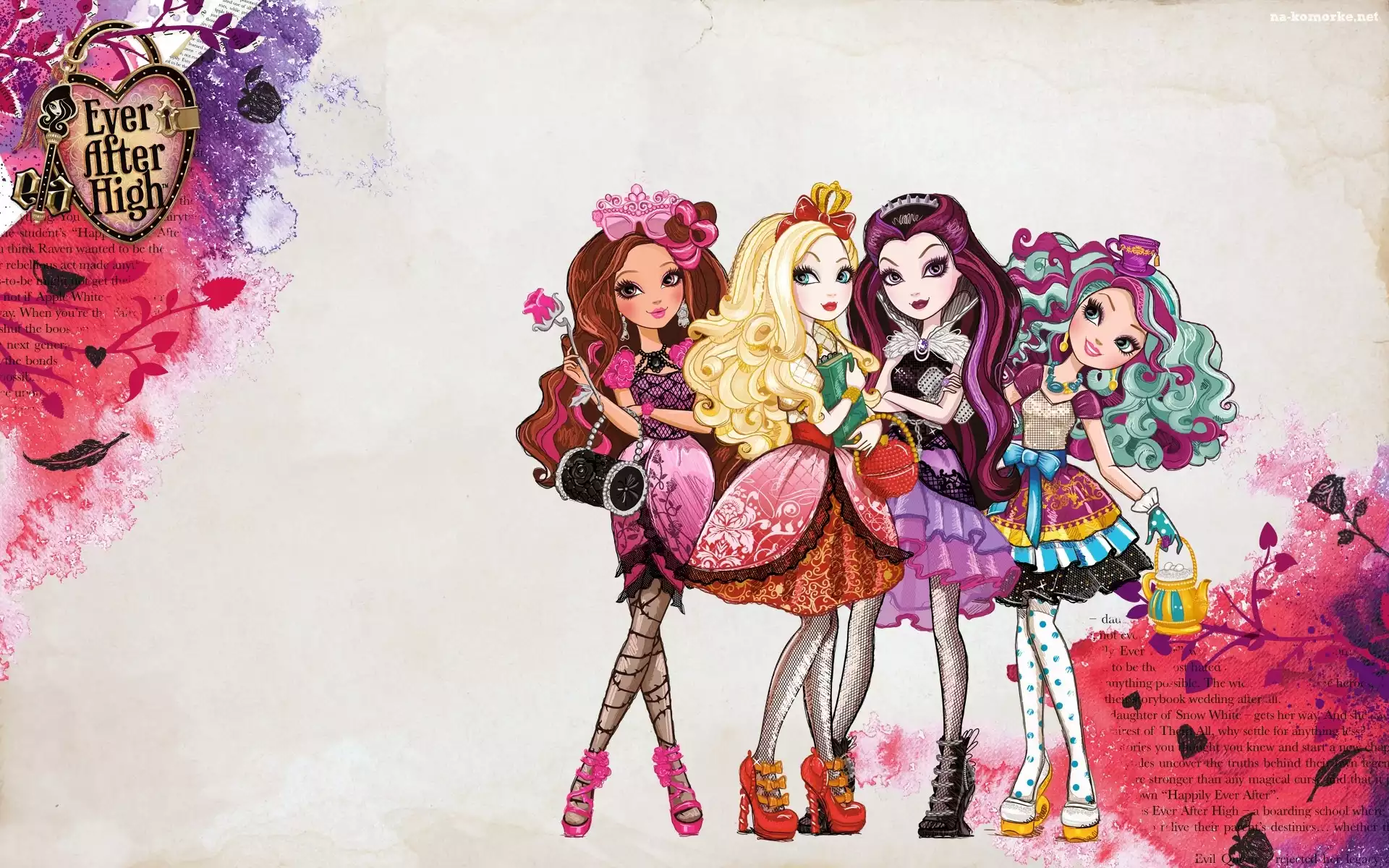 Apple White, Madeline Hatter, Briar Beauty, Raven Queen