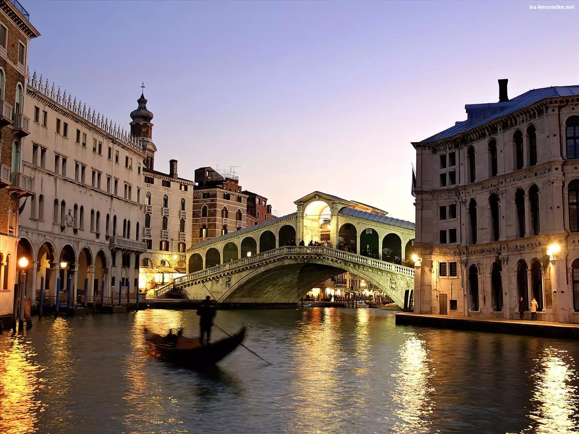 Światła, Most, Rialto, Kanał Grande, Budynki