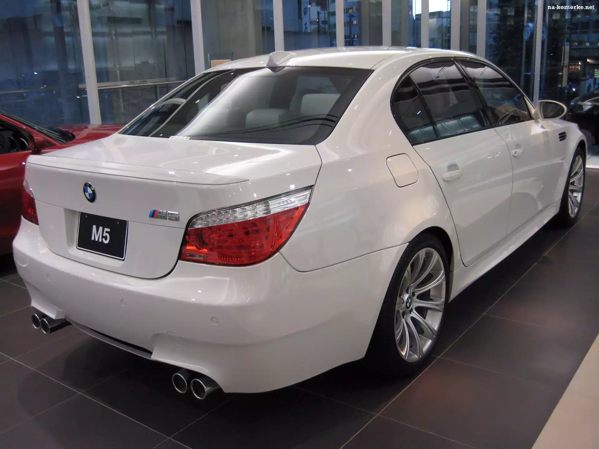 Światła, Biały, BMW 5, E60, Tył