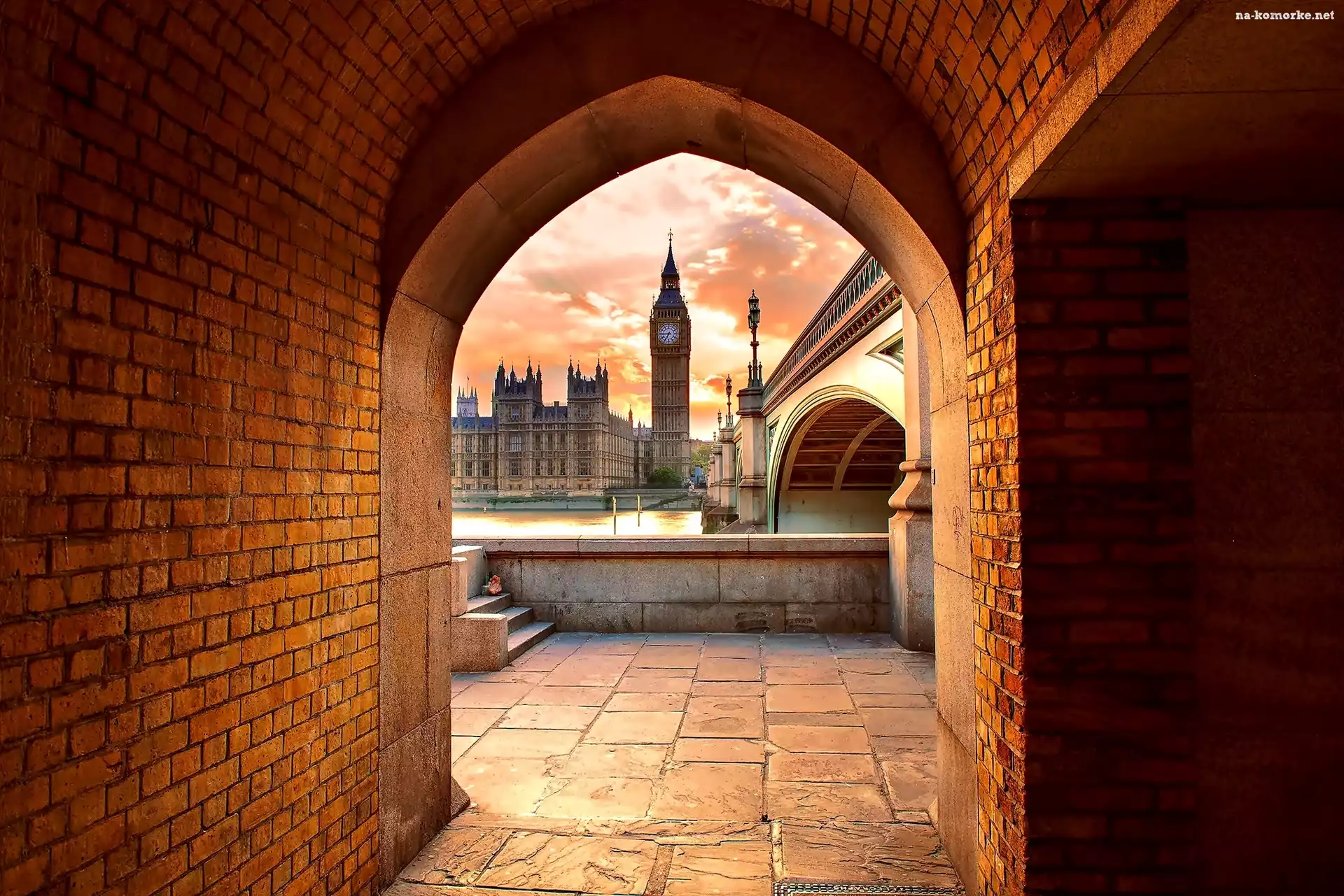 Tunel, Wielka Brytania, Londyn, Big Ben, Pałac Westminster