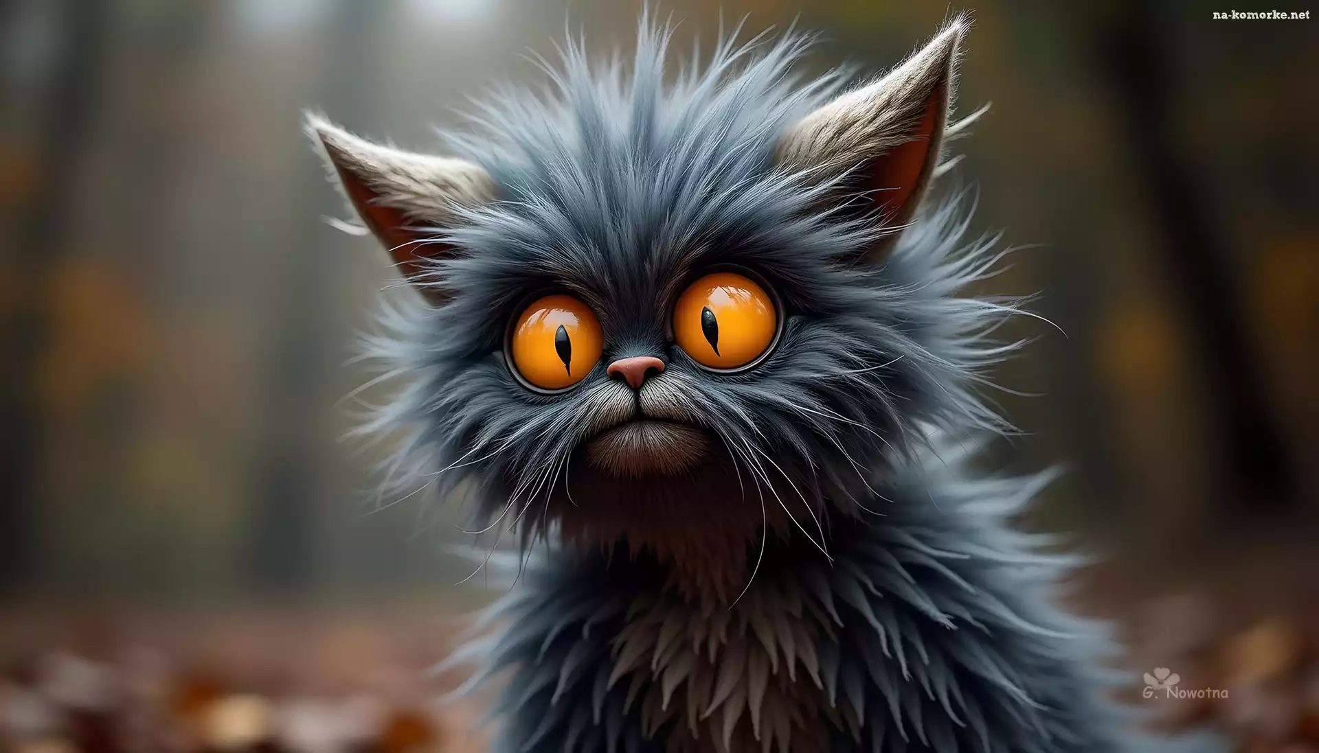 Stworzenie, Wielkie, Oczy, Włochacz, Fantasy