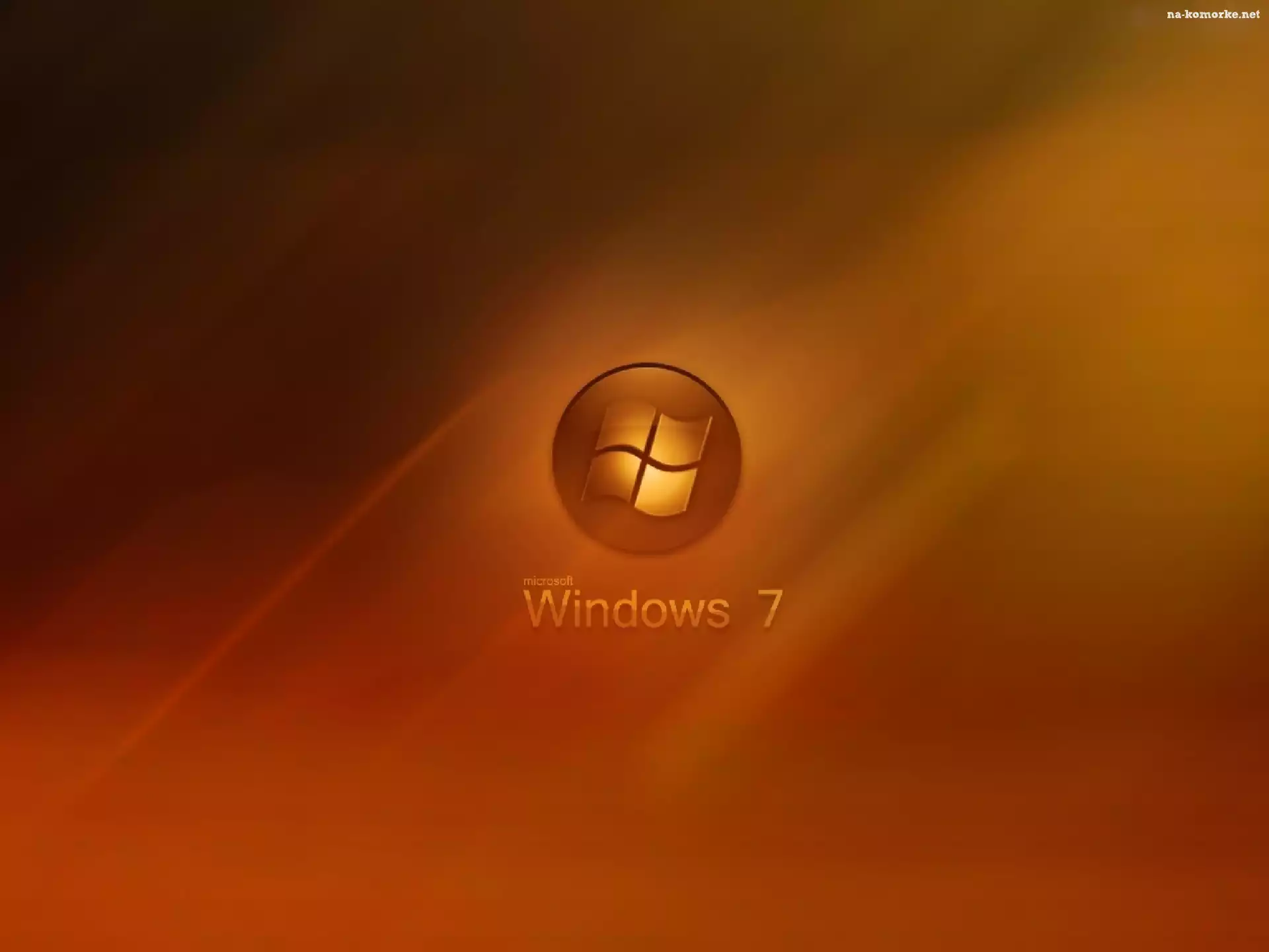 Windows 7, Logo, Pomarańcz