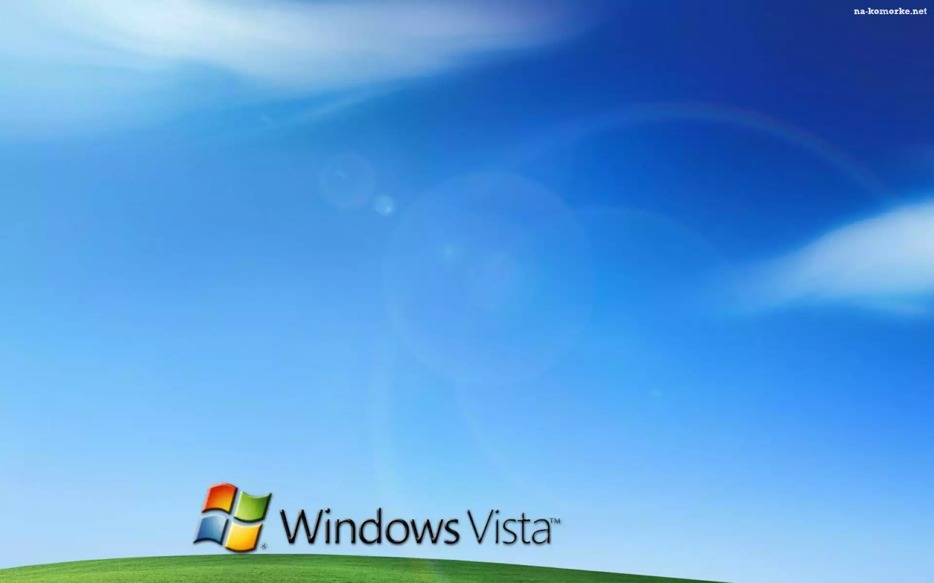 Windows Vista, chmury, microsoft, łąka