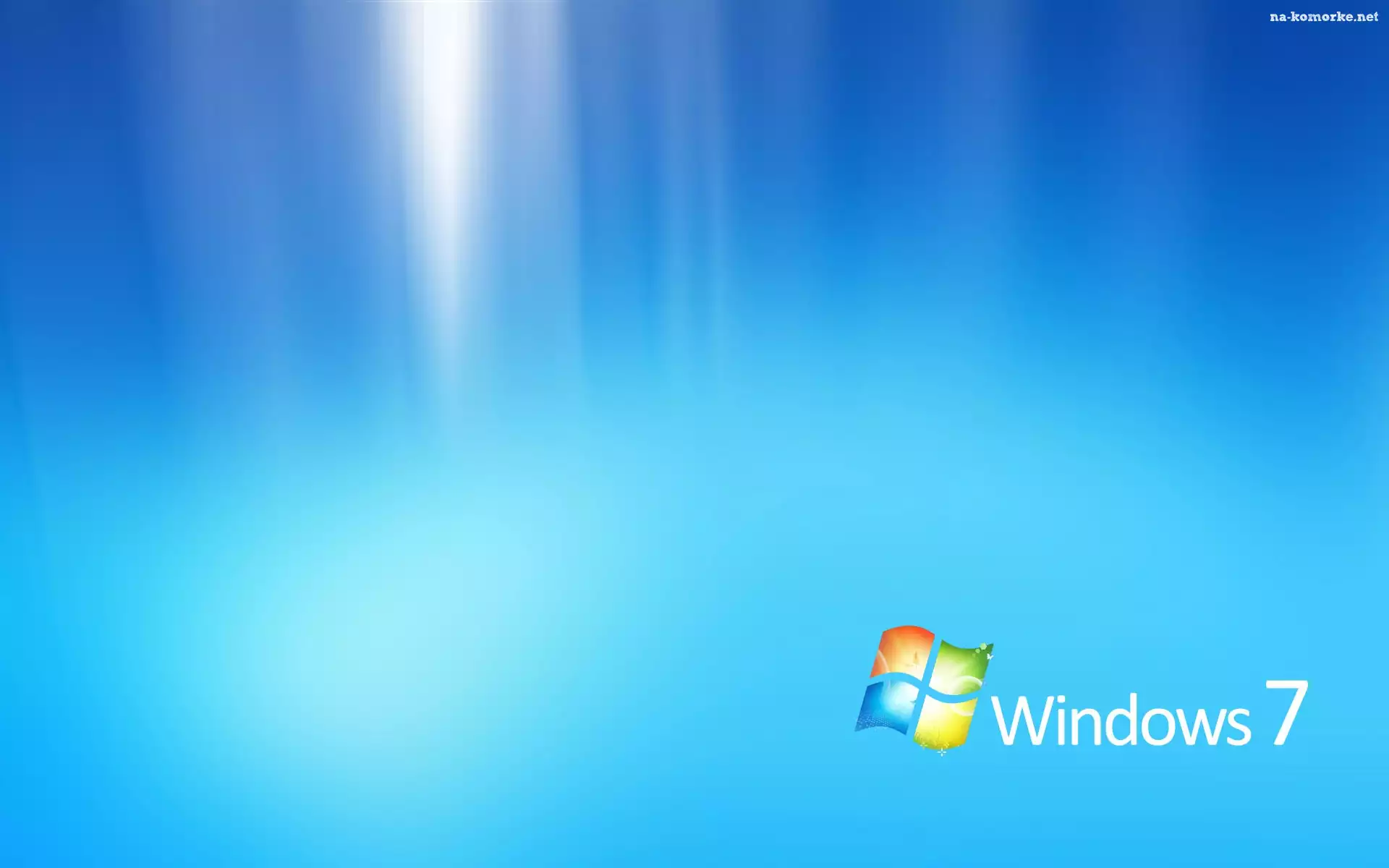 Windows 7, Niebieskie, Świetliste, Tło, Logo