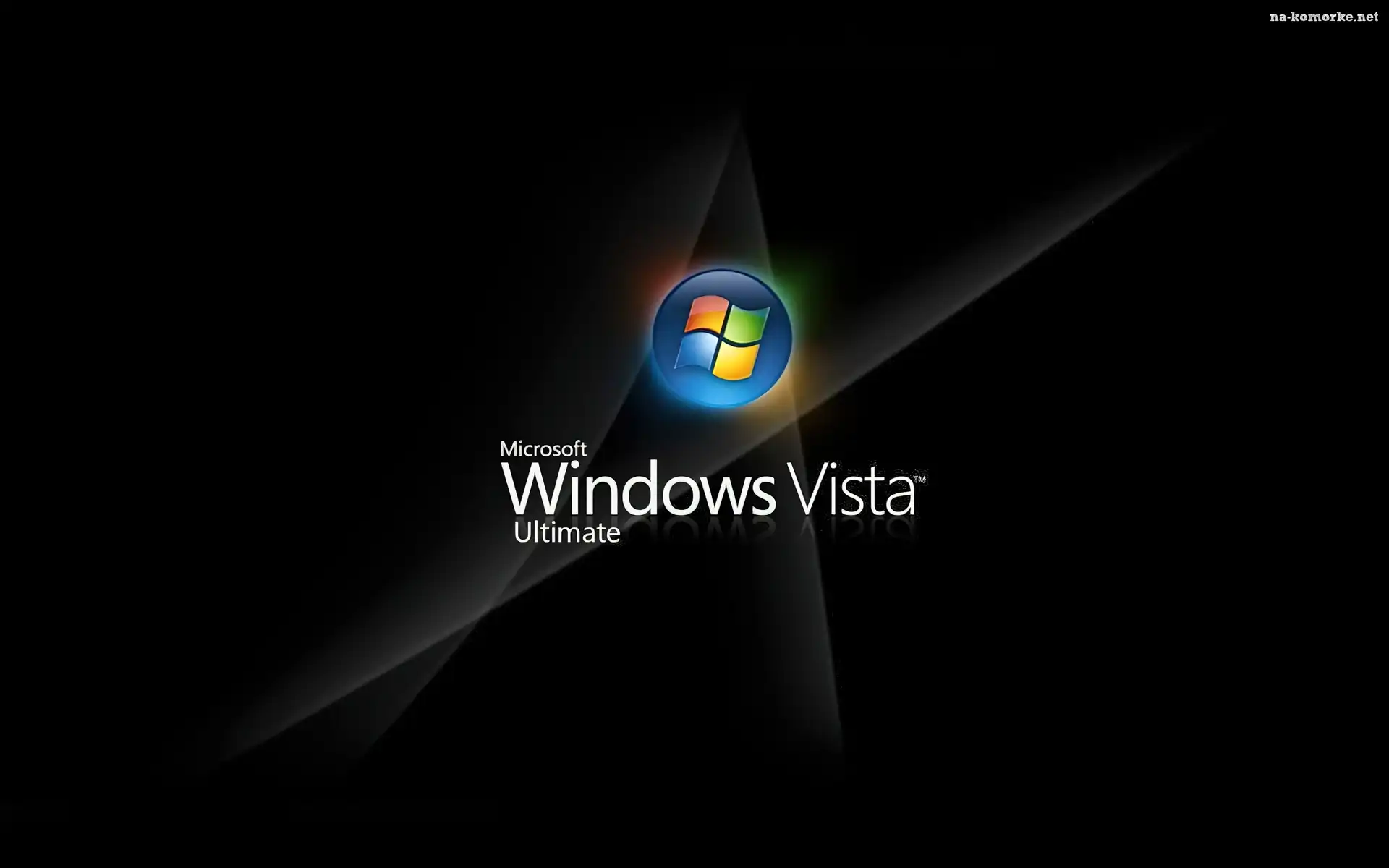 Windows, Logo, Vista, Czerń
