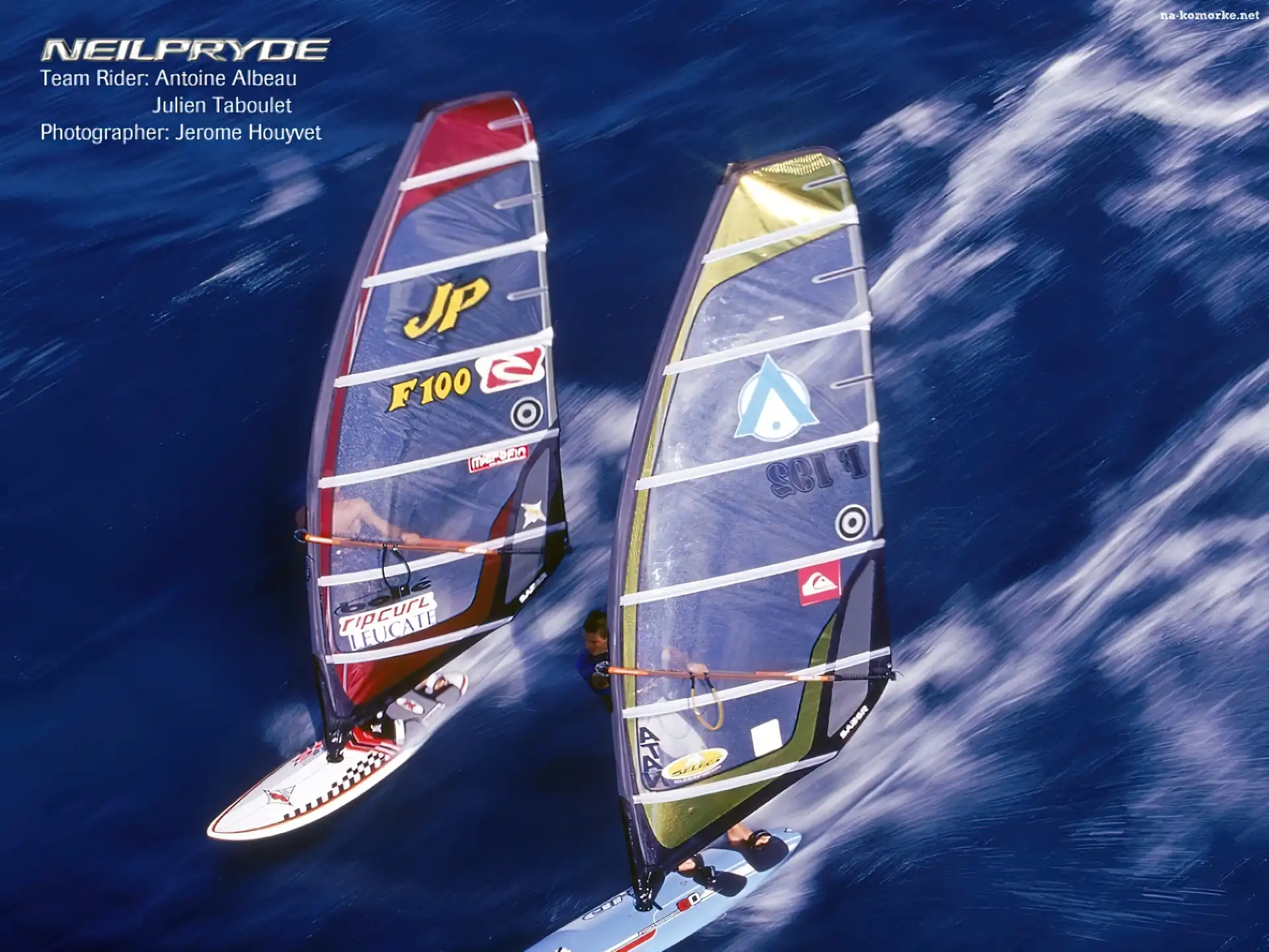 Windsurfing, morze, deska, żagiel