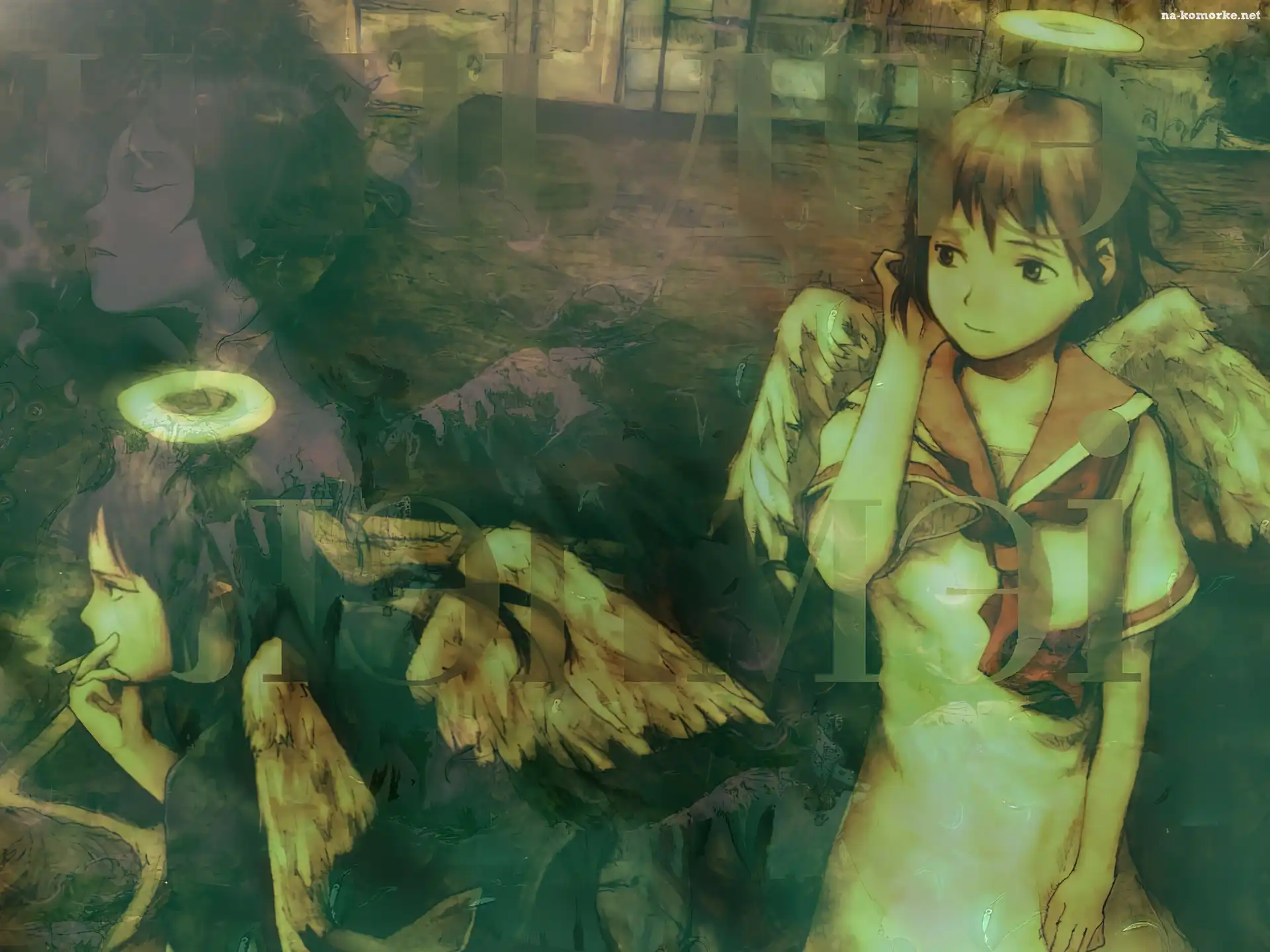 wings, Haibane Renmei, angel, kobieta, osoba