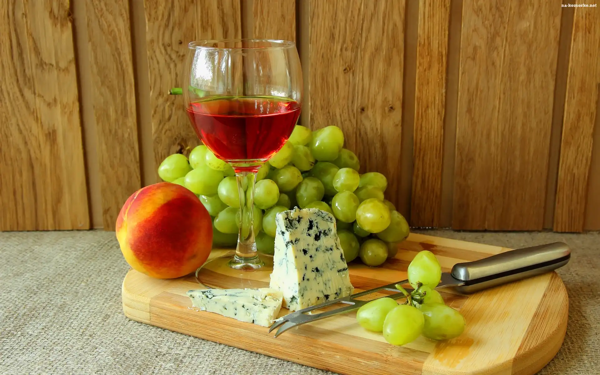Wino, Winogrona, Ser, Brzoskwinia