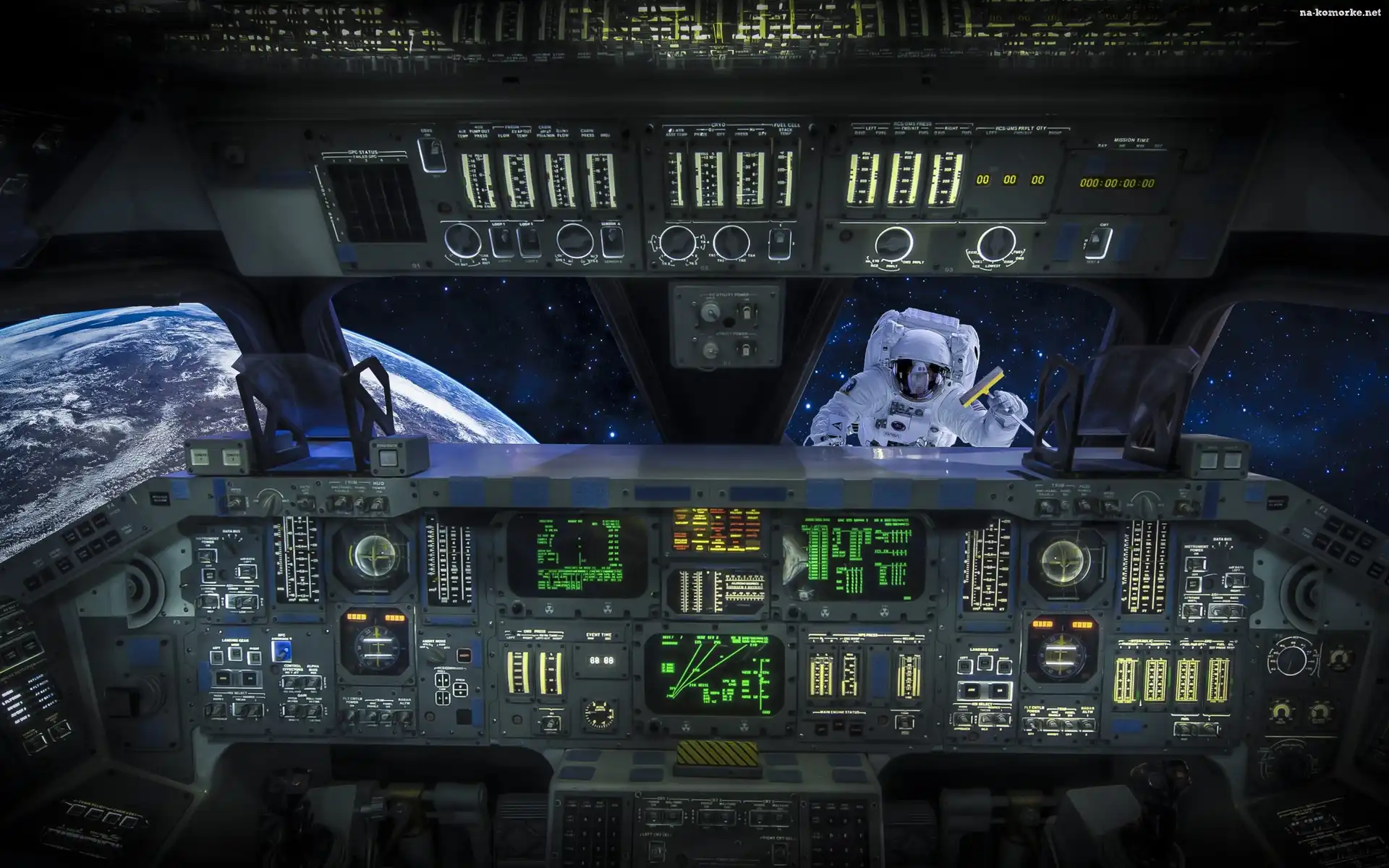 Wnętrze, Planeta, Promu Kosmicznego, Astronauta