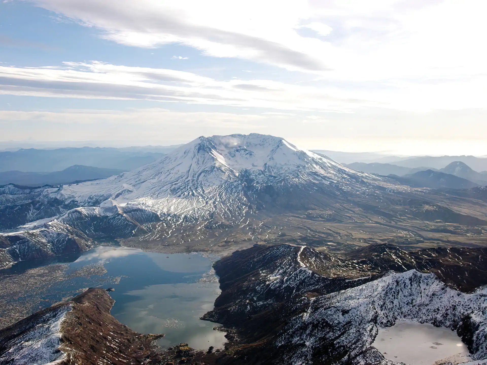 Woda, St. Helens, Wulkan, Góra, Śnieg