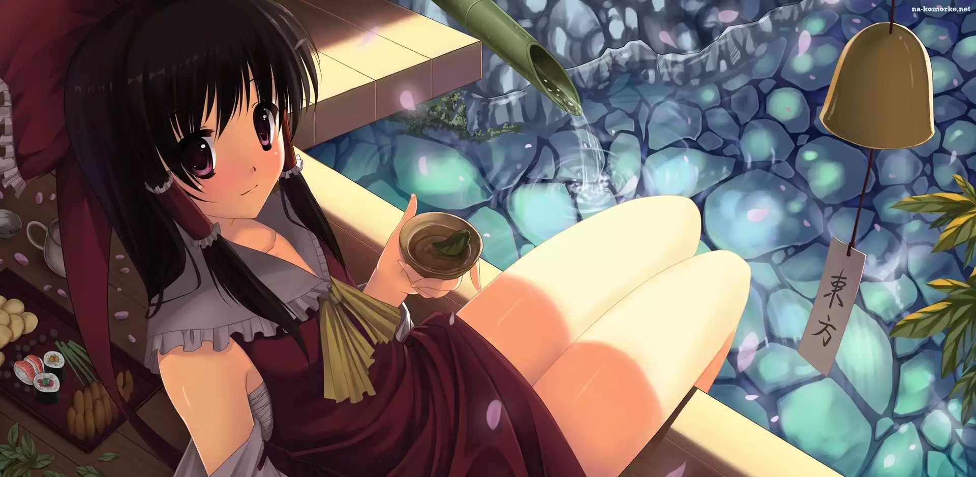 Manga, Woda, Dziewczyna, Grafika 2D, Dzwonek, Anime