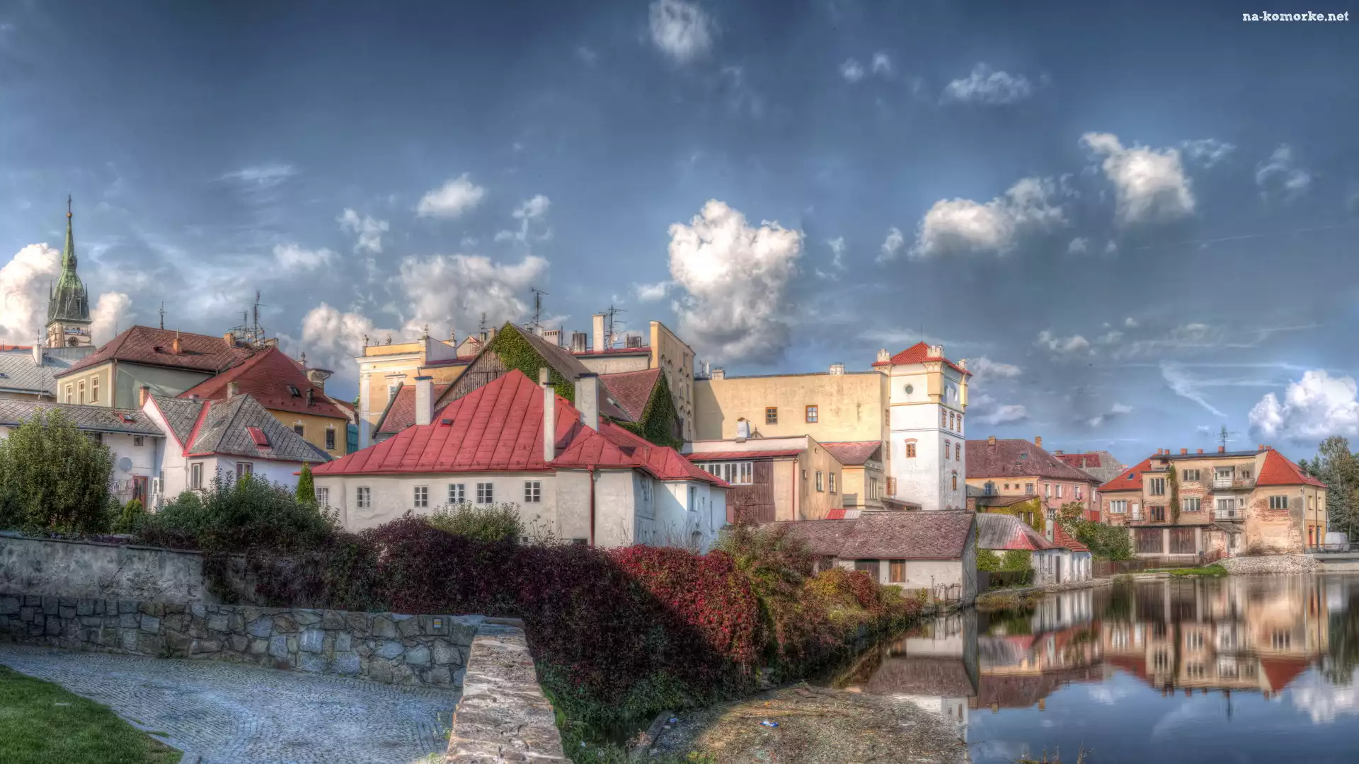 Woda, Czechy, Jindrichuv Hradec, Miasto, Domy