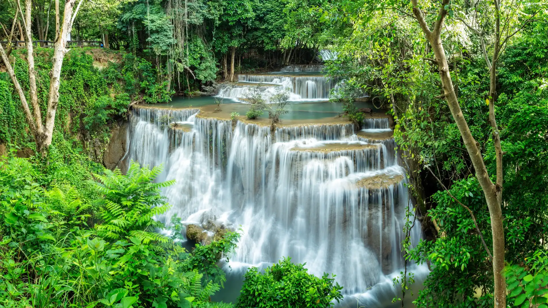 Wodospad, Huai Mae Kamin, Tajlandia