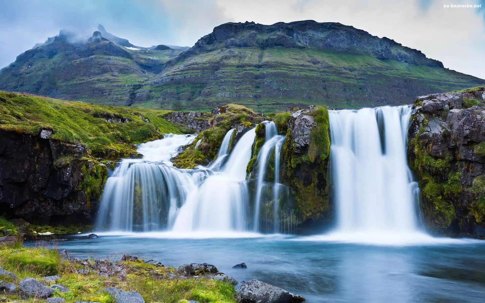Wodospad, Islandia, Rzeka, Góry