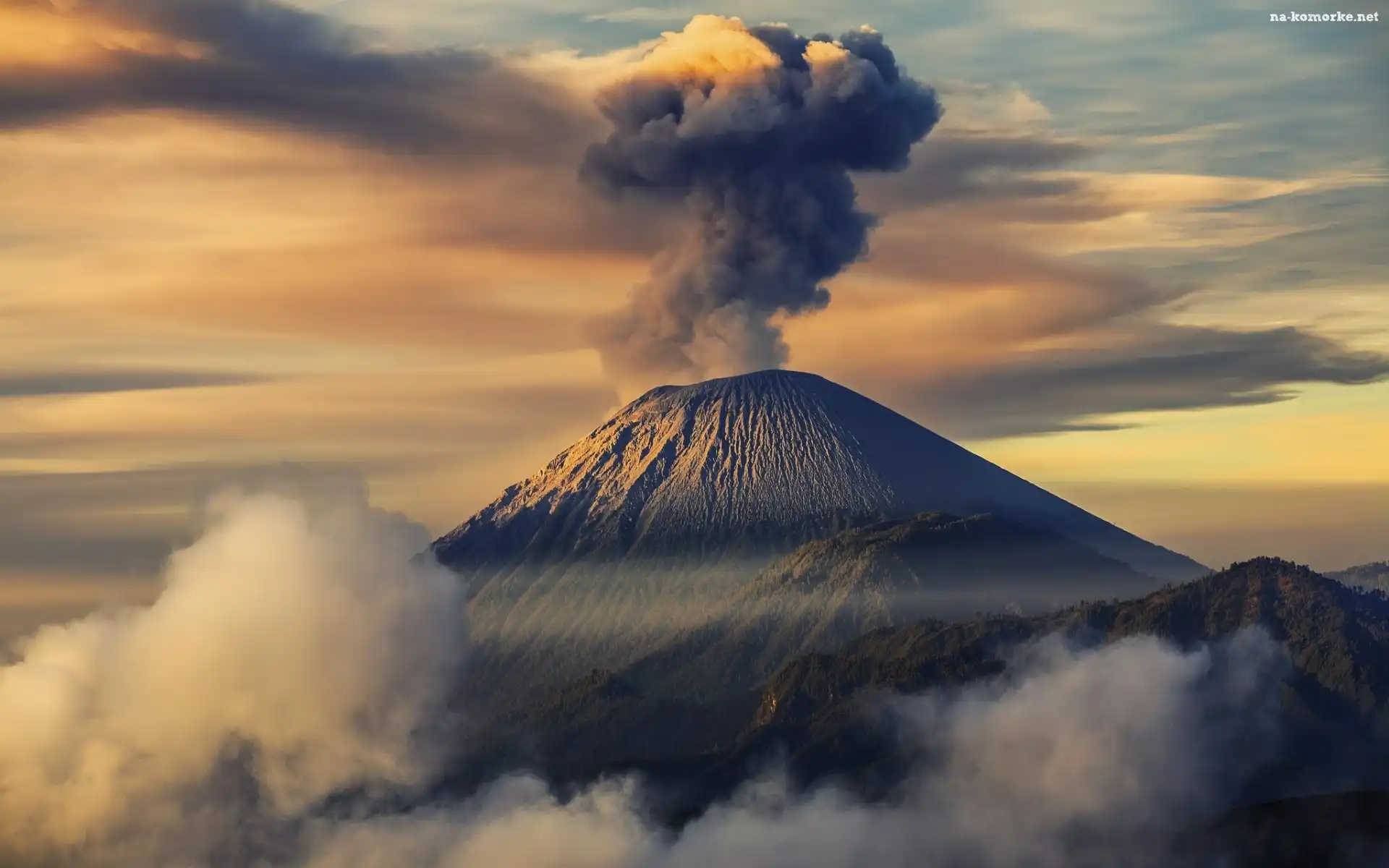 Wulkan, Indonezja, Góry, Semeru