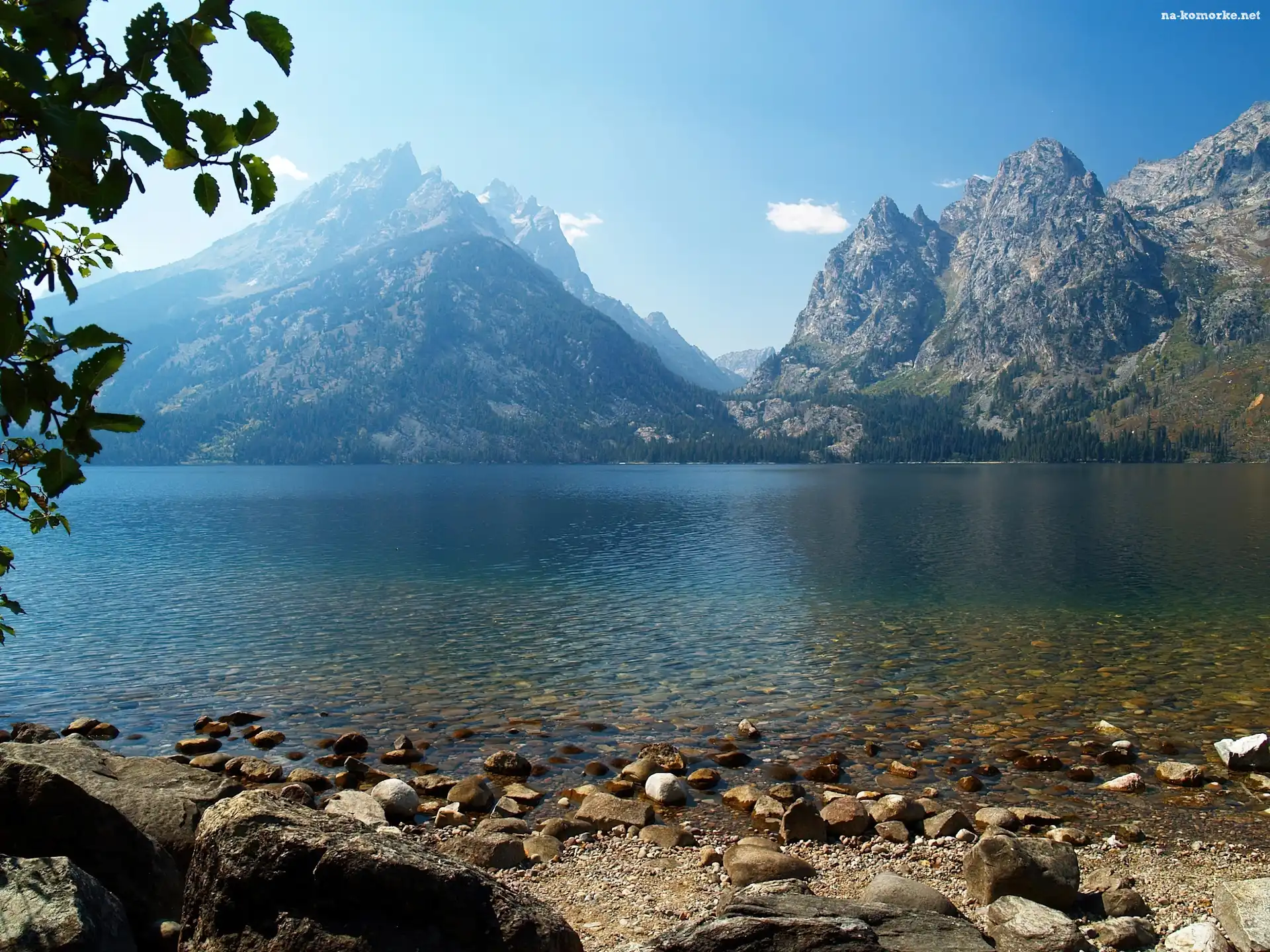 Wyoming, Jezioro, Kamienie, Góry, Jeeny Lake