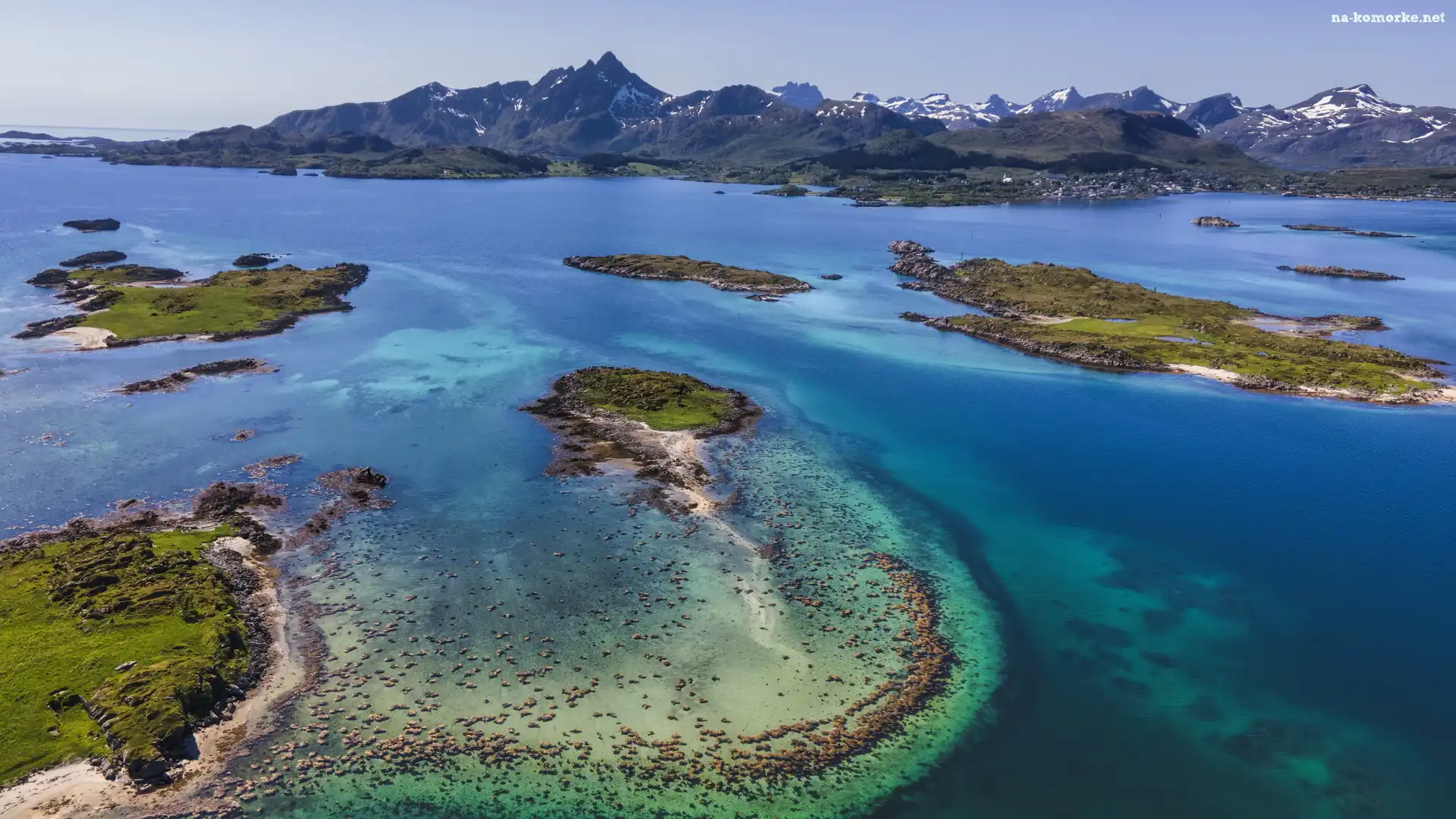 Góry, Wysepki, Lofoty, Norwegi, Morze Norweskie, Nordland