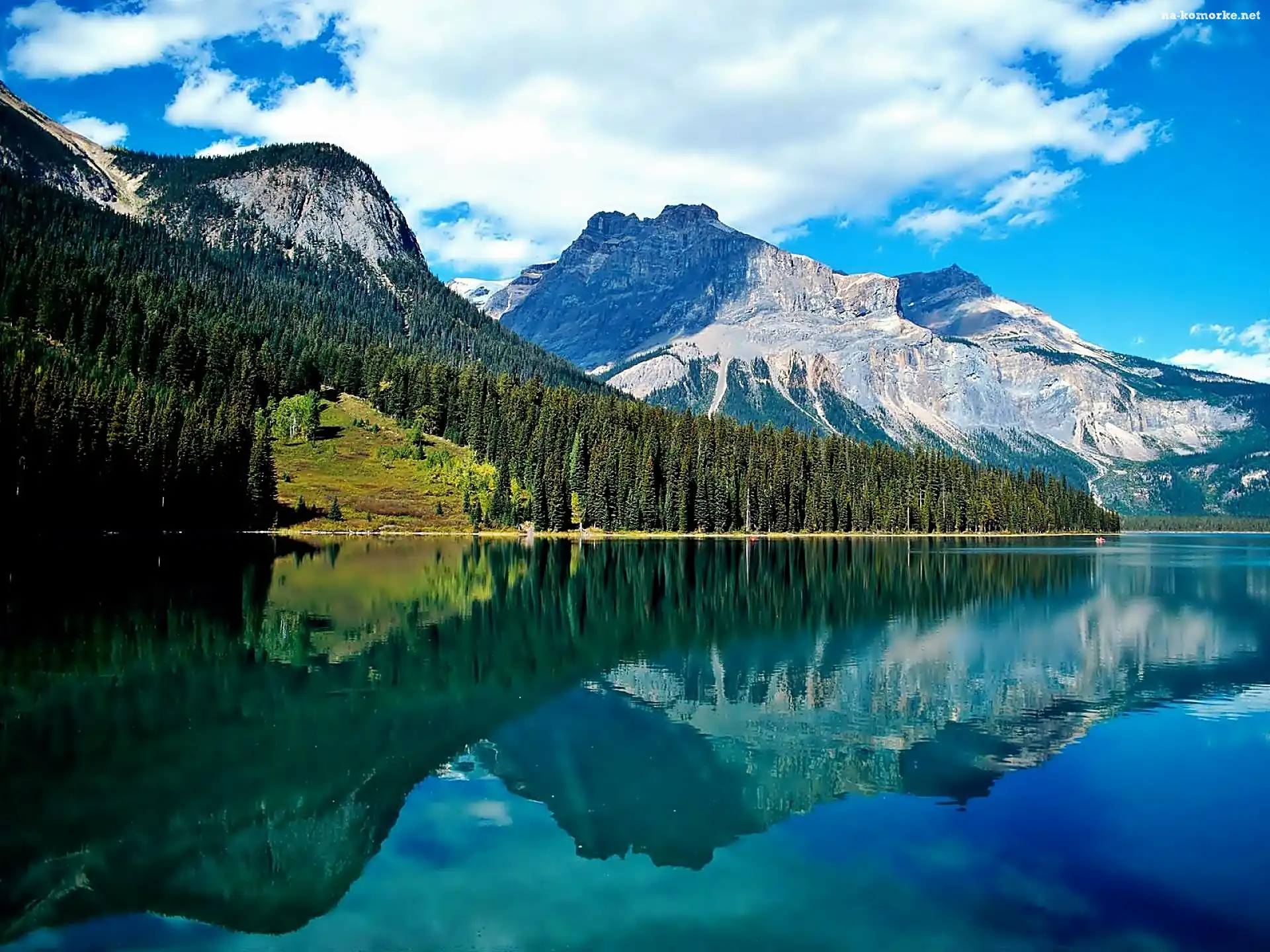 Kanada, Jezioro Emerald Lake, Kolumbia Brytyjska, Park Narodowy Yoho