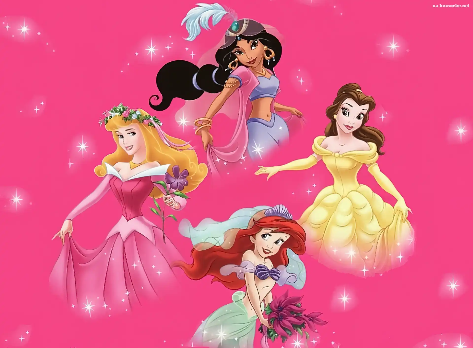 Bella, Księżniczki, Aurora, Dżasmina, Arielka